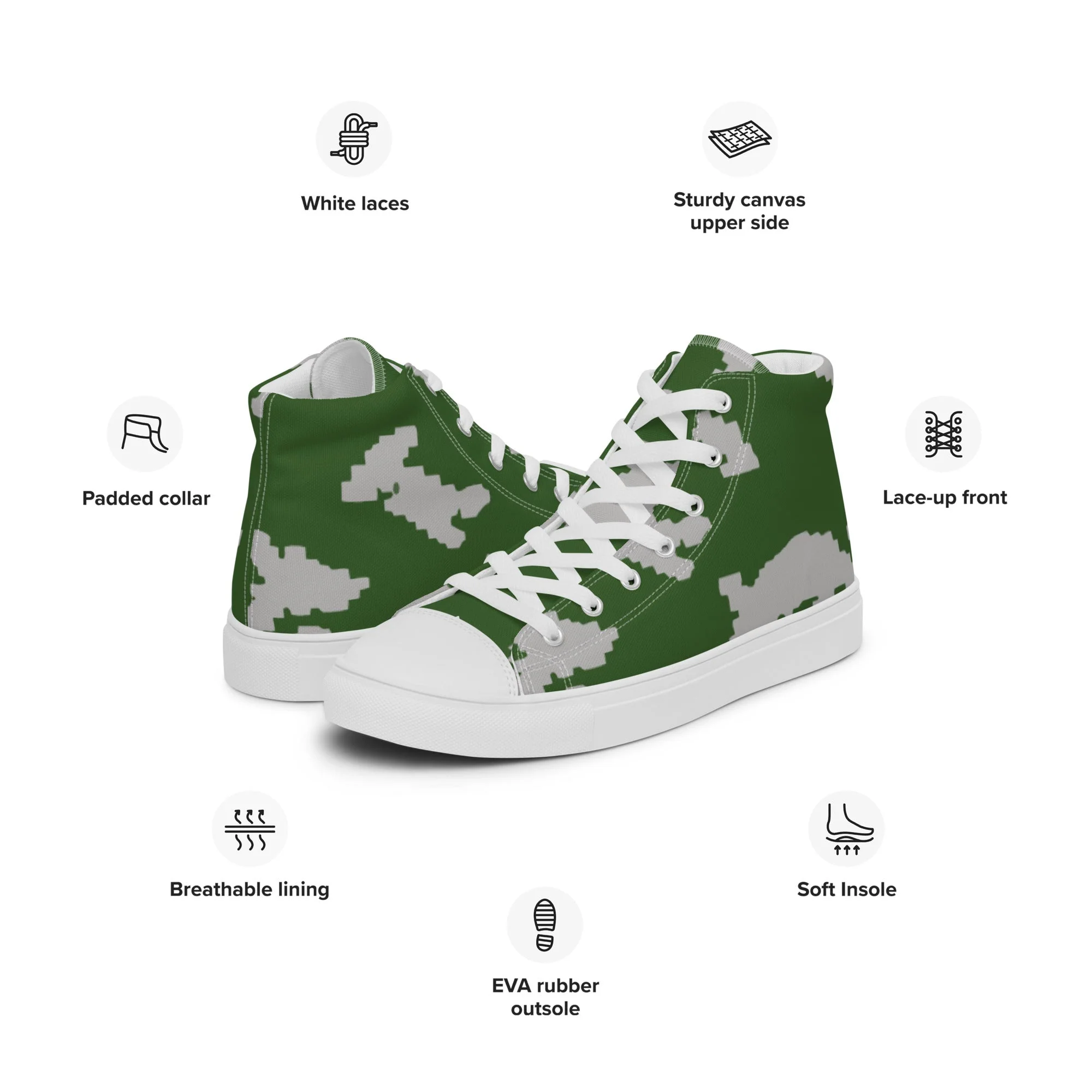 Russian KLMK Sunray Serebryanyi CAMO Mens High-Top Canvas Shoes - Image 4