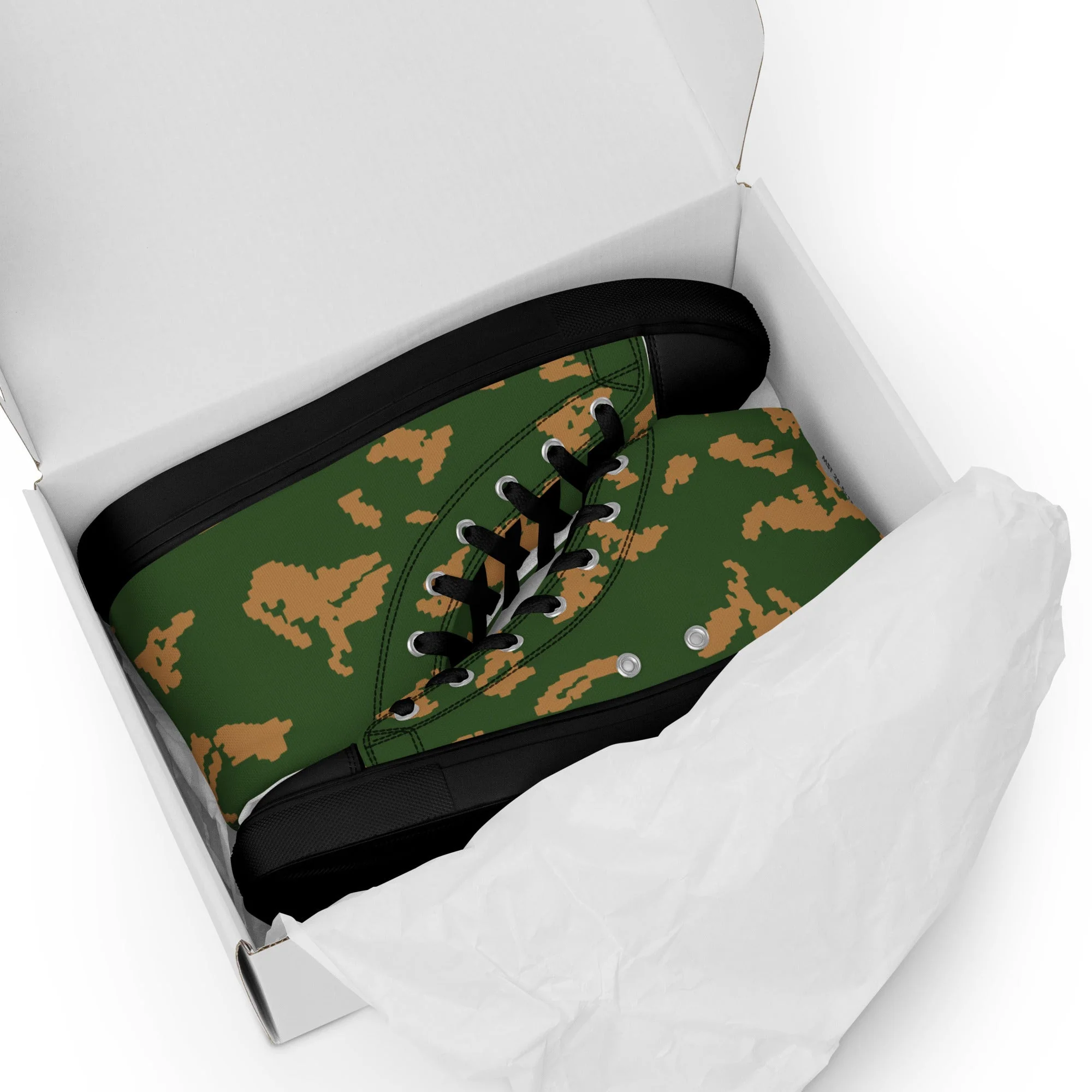 Russian KLMK Sunray Berezhka CAMO Mens High-Top Canvas Shoes - Image 3