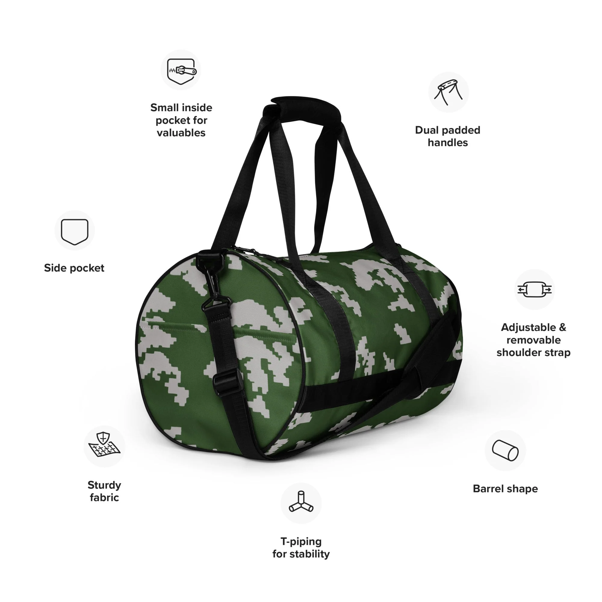 Russian KLMK Sunray Serebryanyi CAMO Gym Bag - Image 2