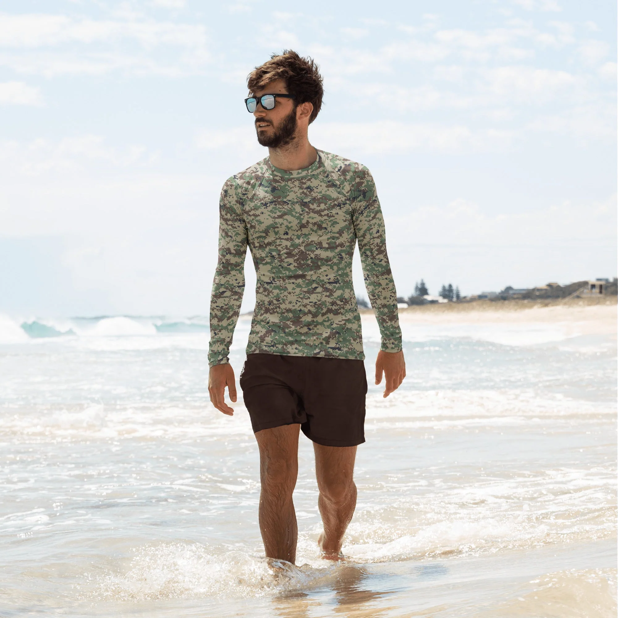 Russian SURPAT CAMO Long-sleeve Mens Rash Guard