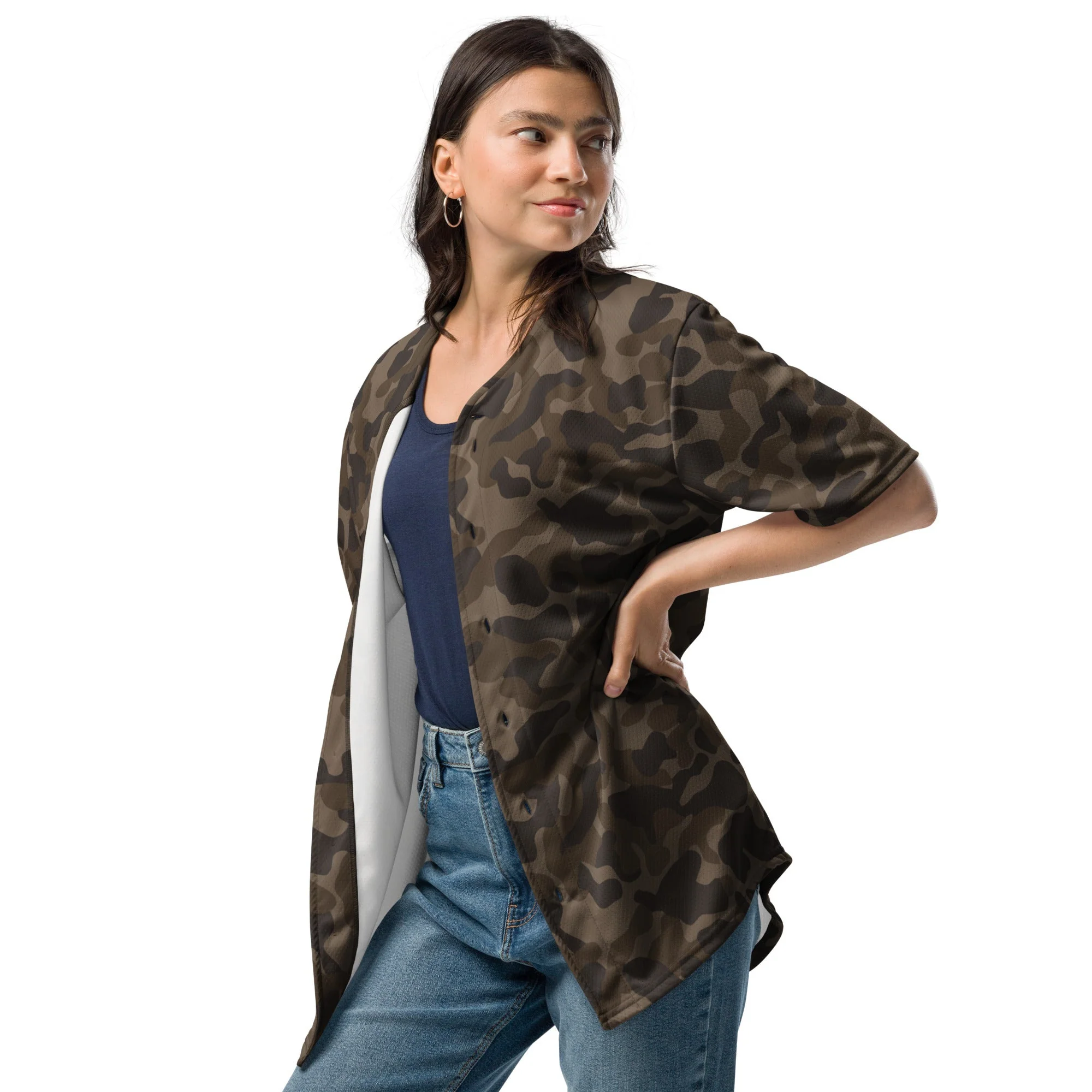 Russian TTsKO Brown CAMO Unisex Baseball Jersey - Image 3
