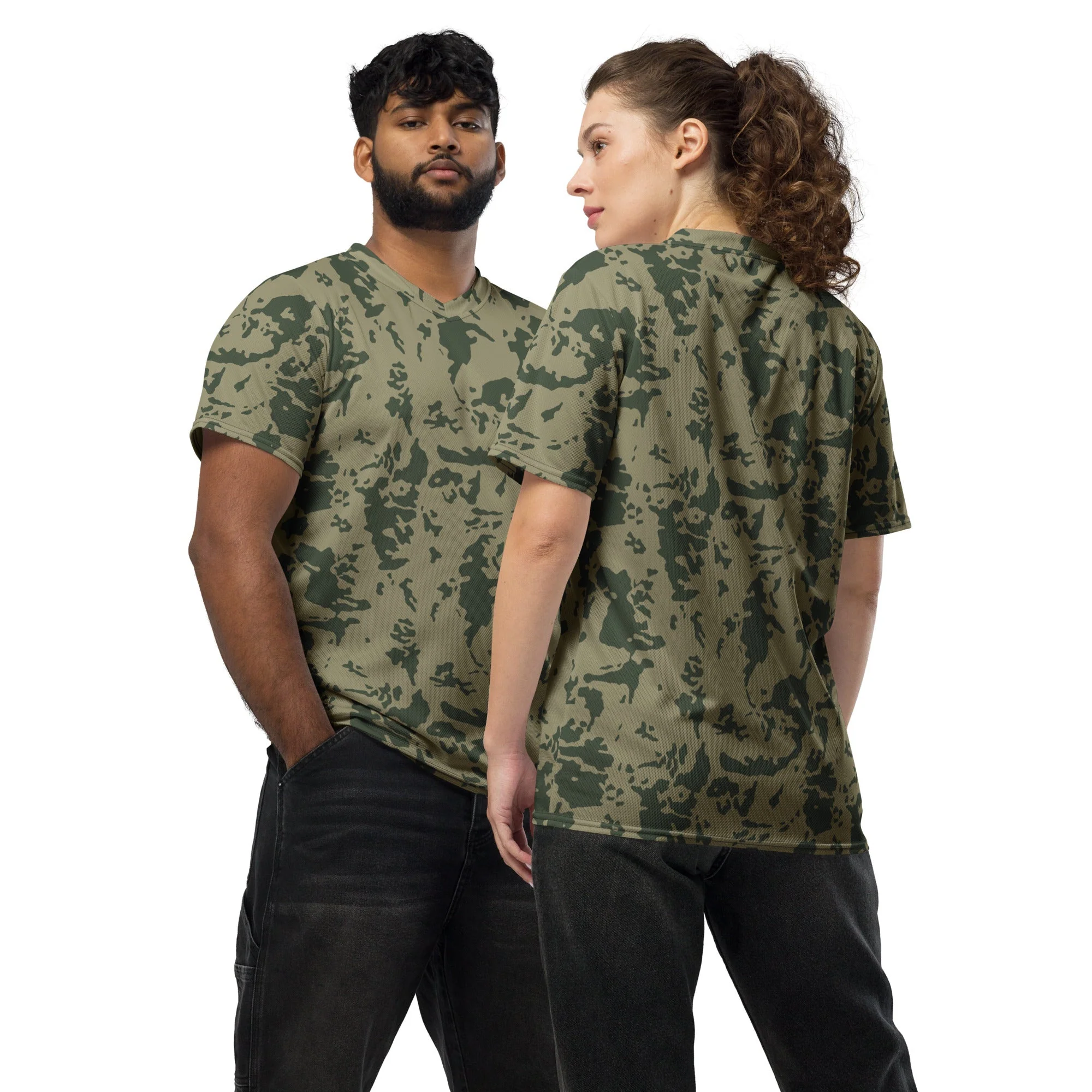 Russian Bicolor Woodland CAMO Unisex Sports Jersey