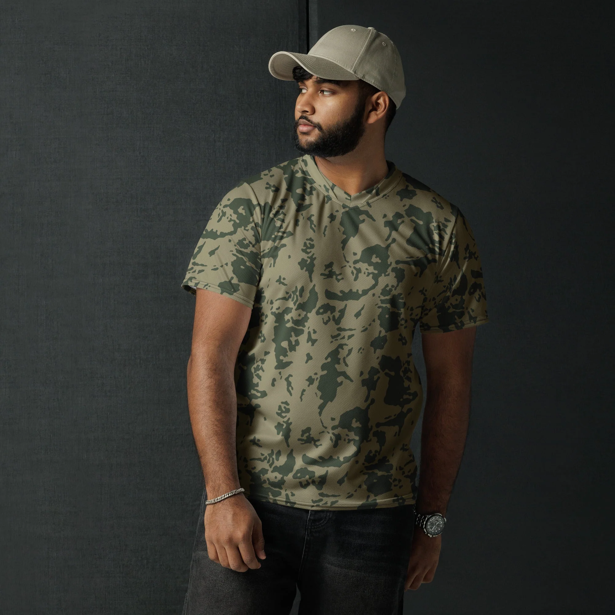Russian Bicolor Woodland CAMO Unisex Sports Jersey - Image 12