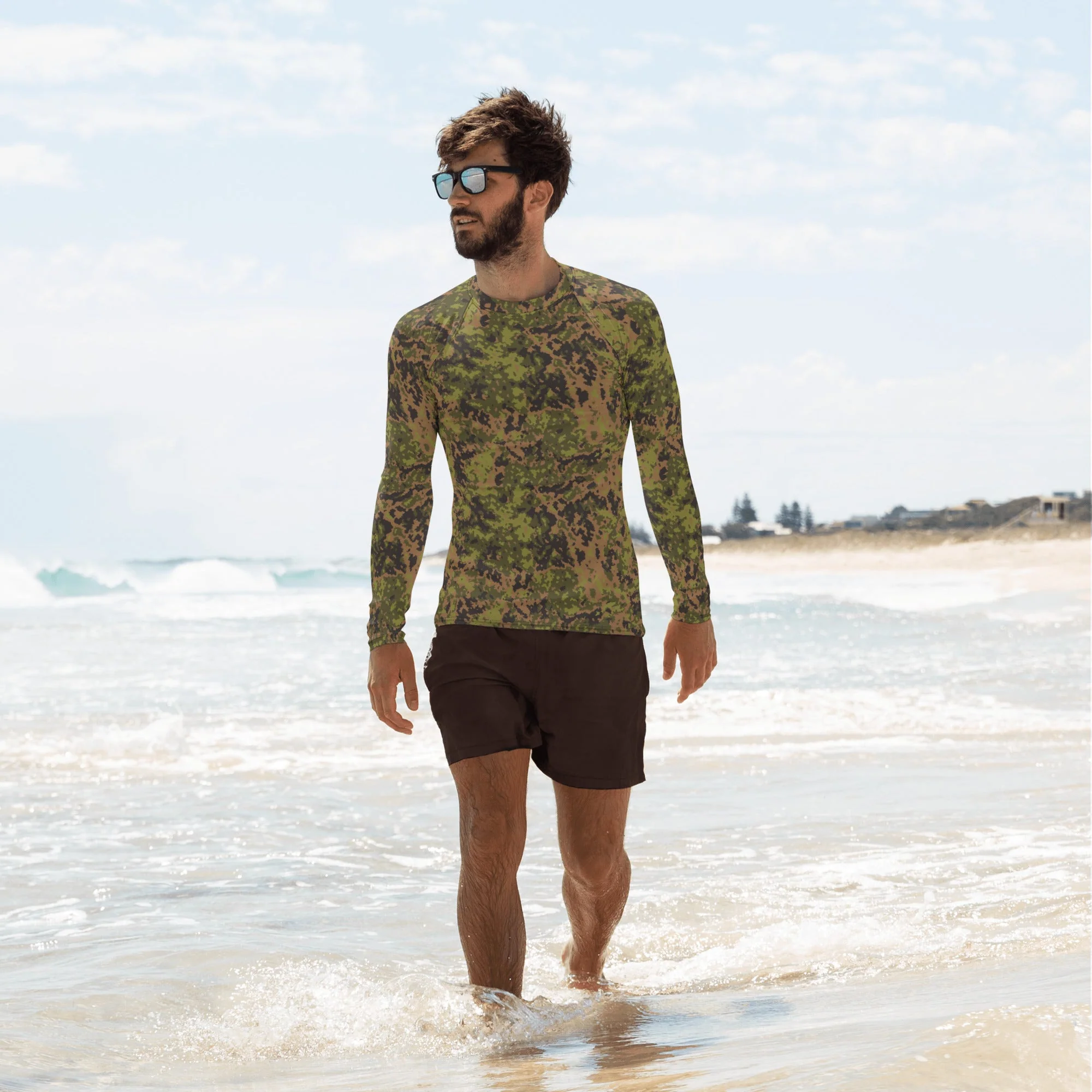 Russian Yeger (Hunter) CAMO Mens Long-Sleeve Rash Guard