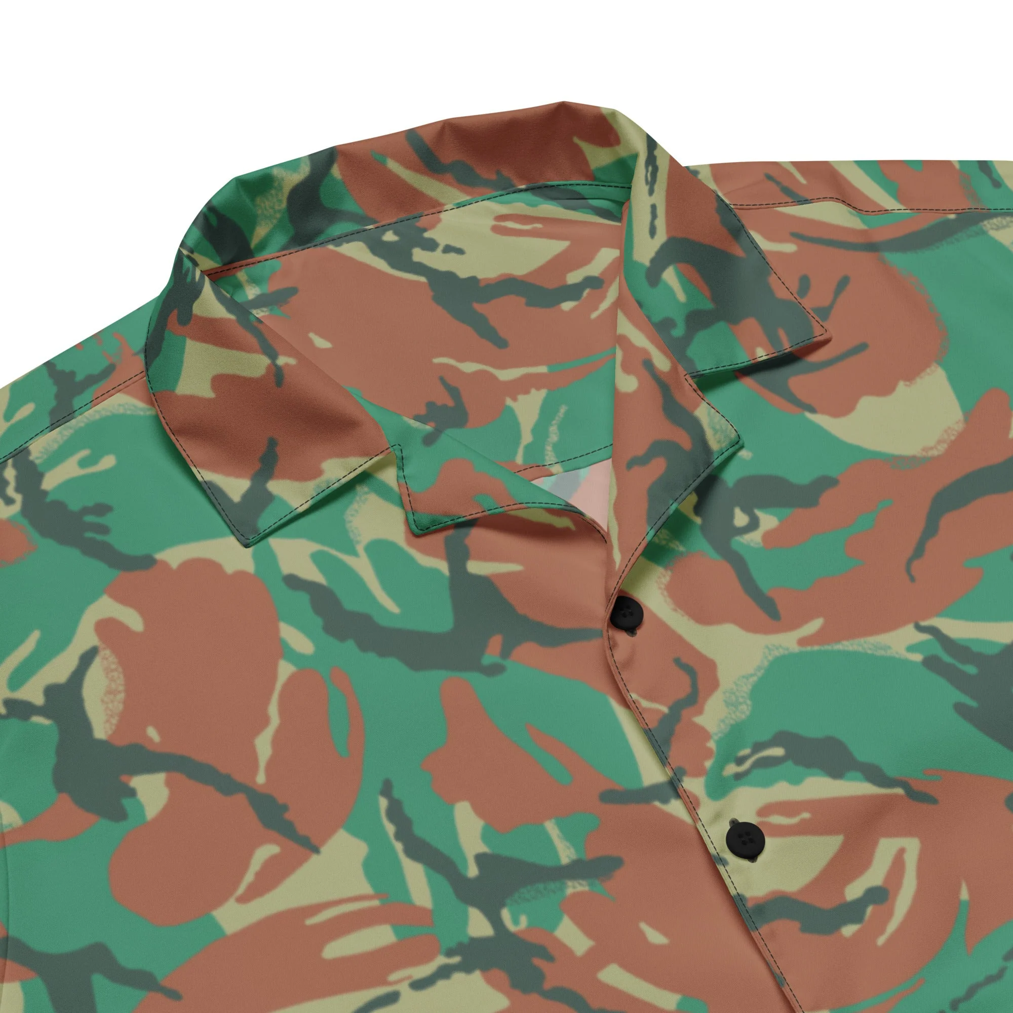 South African DPM Special Forces CAMO Unisex Short-Sleeve Button Shirt - Image 2