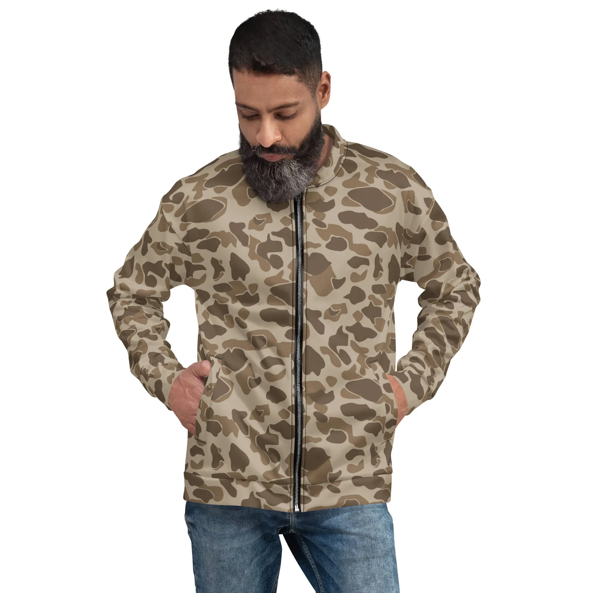 American Frog Skin Sandbeach CAMO Unisex Bomber Jacket
