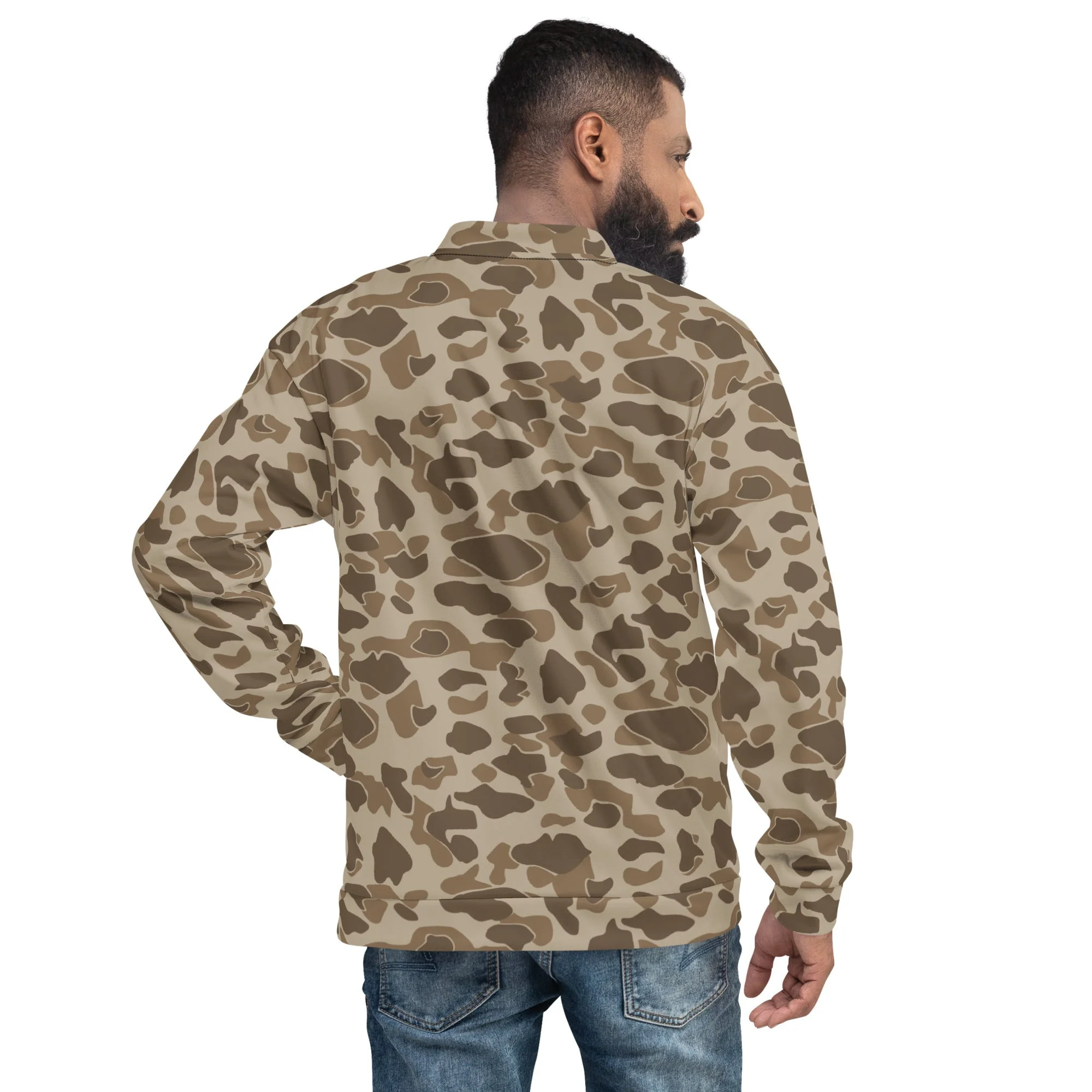 American Frog Skin Sandbeach CAMO Unisex Bomber Jacket - Image 2