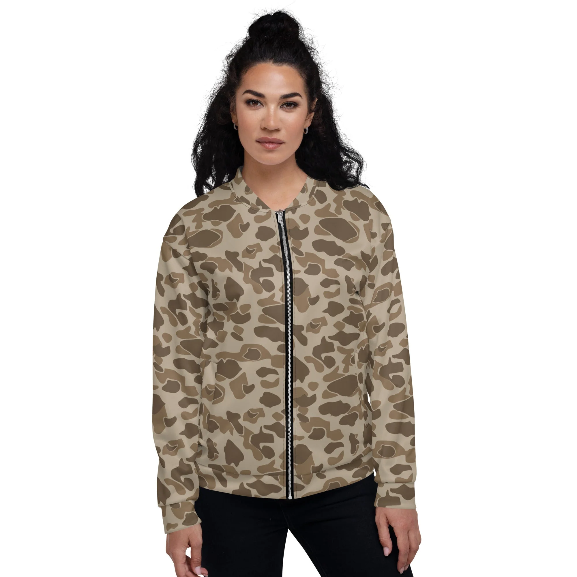 American Frog Skin Sandbeach CAMO Unisex Bomber Jacket - Image 4