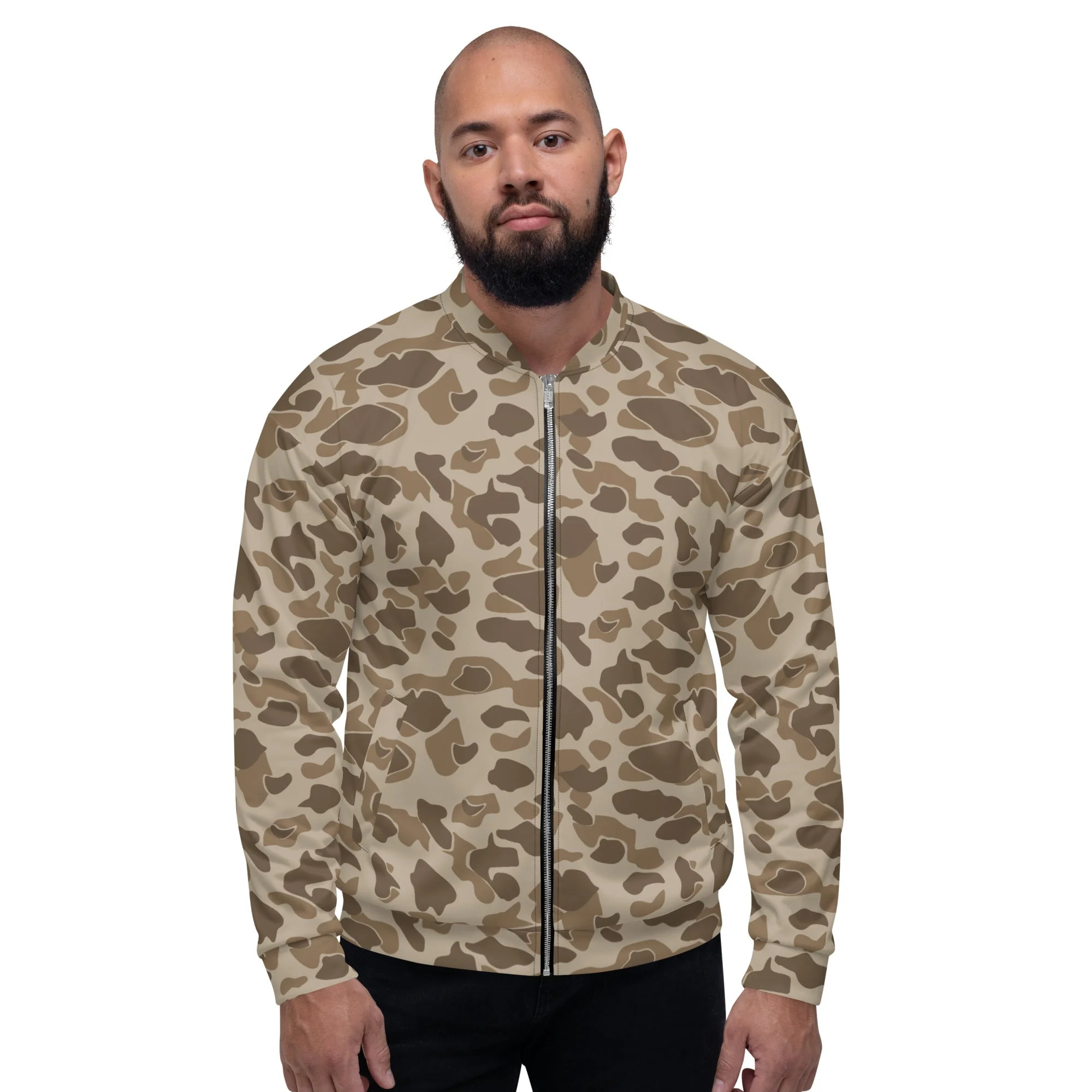 American Frog Skin Sandbeach CAMO Unisex Bomber Jacket - Image 6