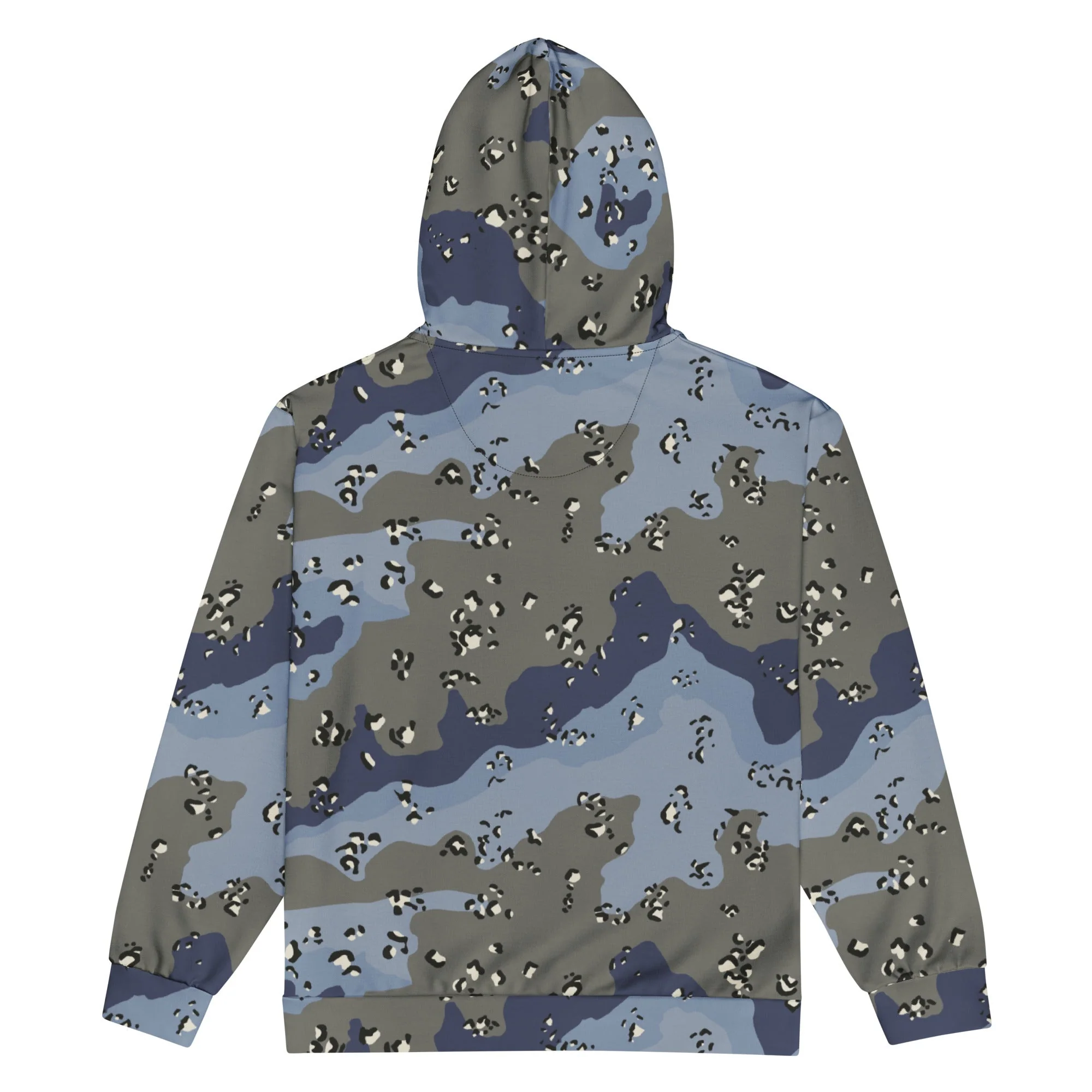 Saudi Arabian Chocolate Chip Desert Urban Blue CAMO Unisex Zip Hoodie - Image 10