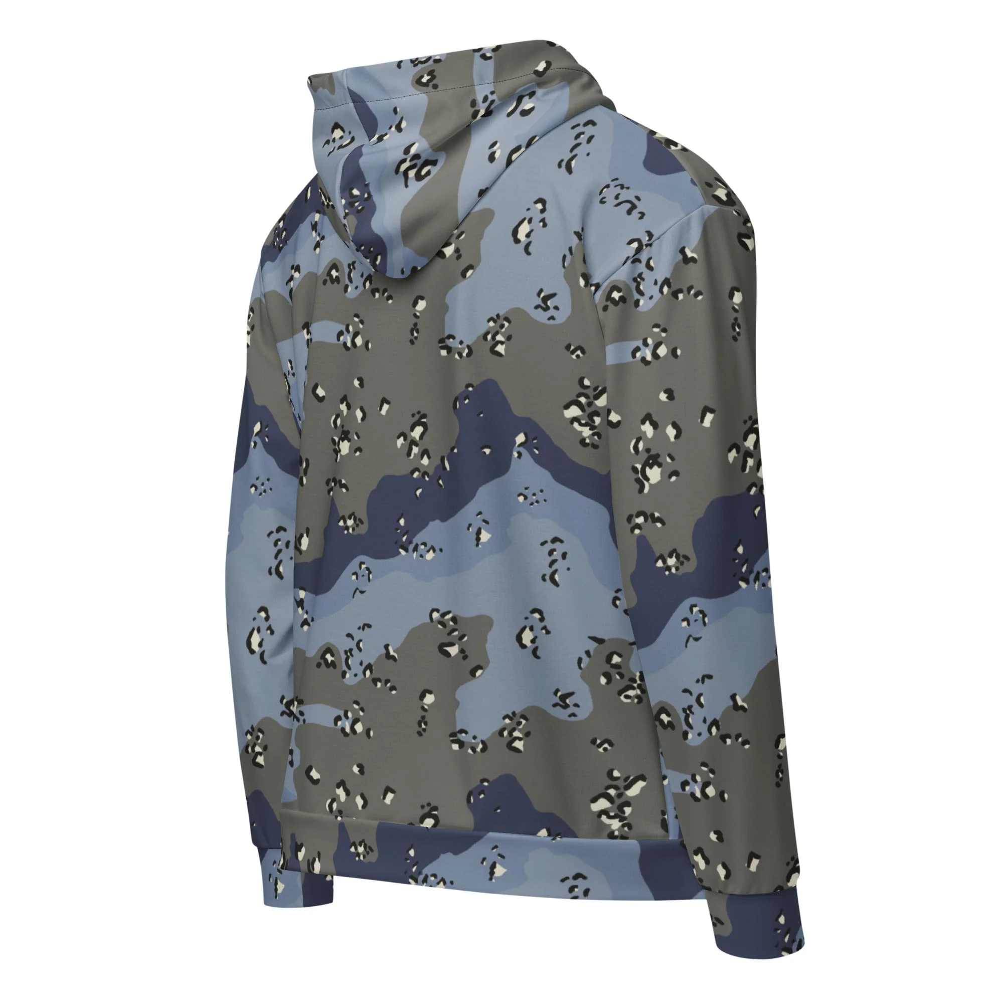 Saudi Arabian Chocolate Chip Desert Urban Blue CAMO Unisex Zip Hoodie - Image 13