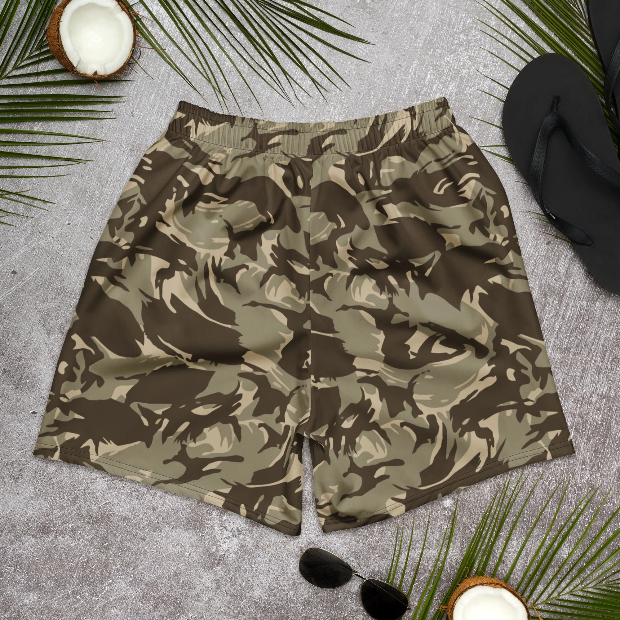 Saudi Arabian DPM Desert CAMO Unisex Athletic Long Shorts - Image 5