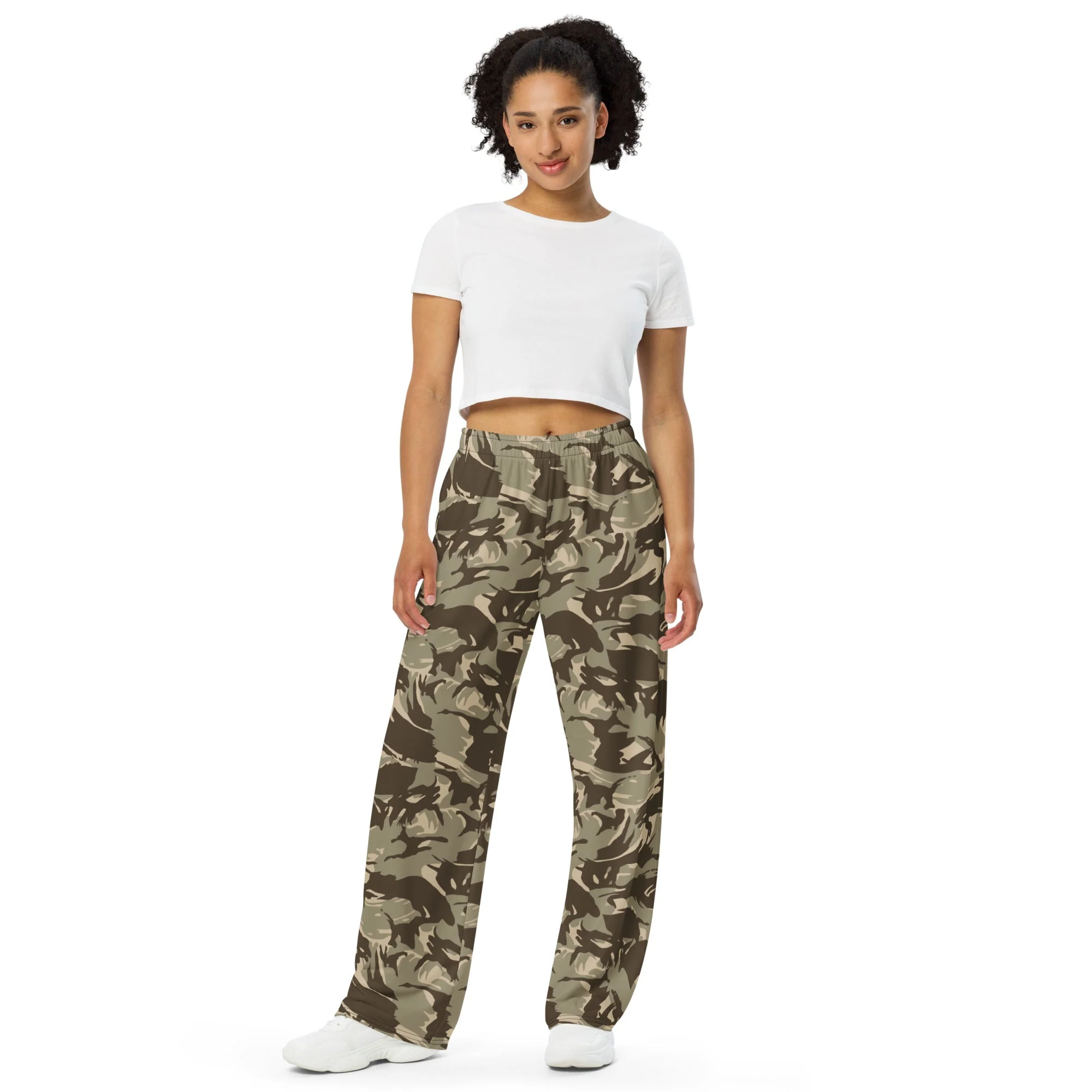 Saudi Arabian DPM Desert CAMO Unisex Wide-Leg Leisure Pants - Image 7