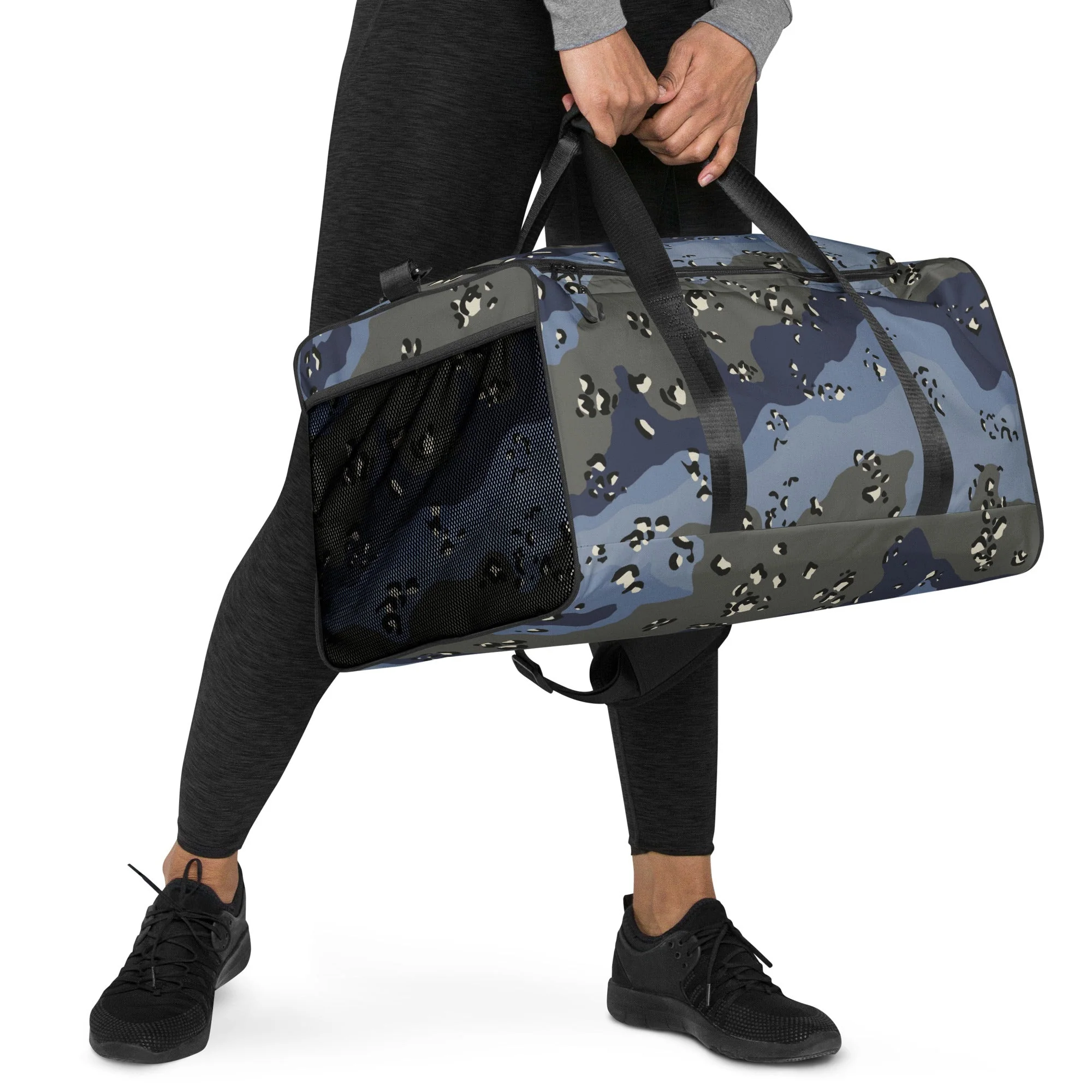 Saudi Arabian Chocolate Chip Desert Urban Blue CAMO Duffle Bag - Image 8