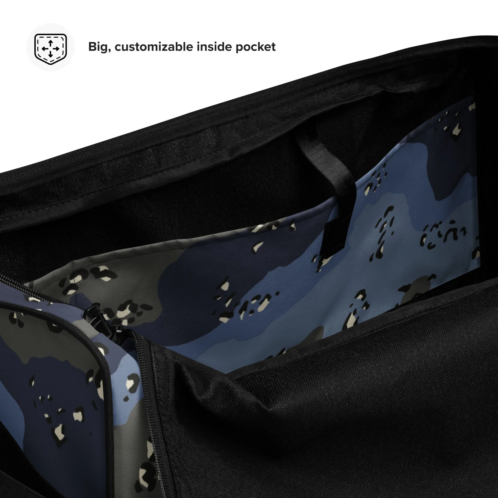 Saudi Arabian Chocolate Chip Desert Urban Blue CAMO Duffle Bag - Image 9