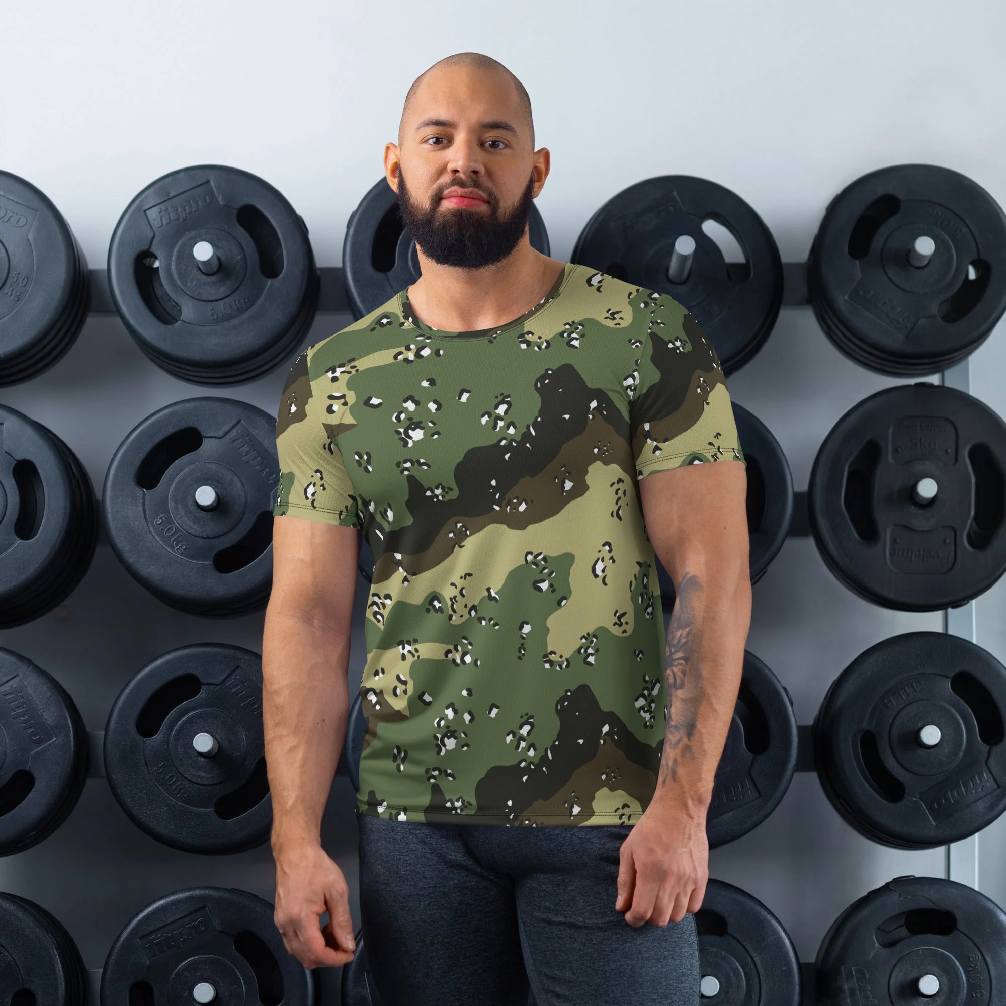 Saudi Arabian Chocolate Chip Marsh CAMO Mens Athletic T-Shirt