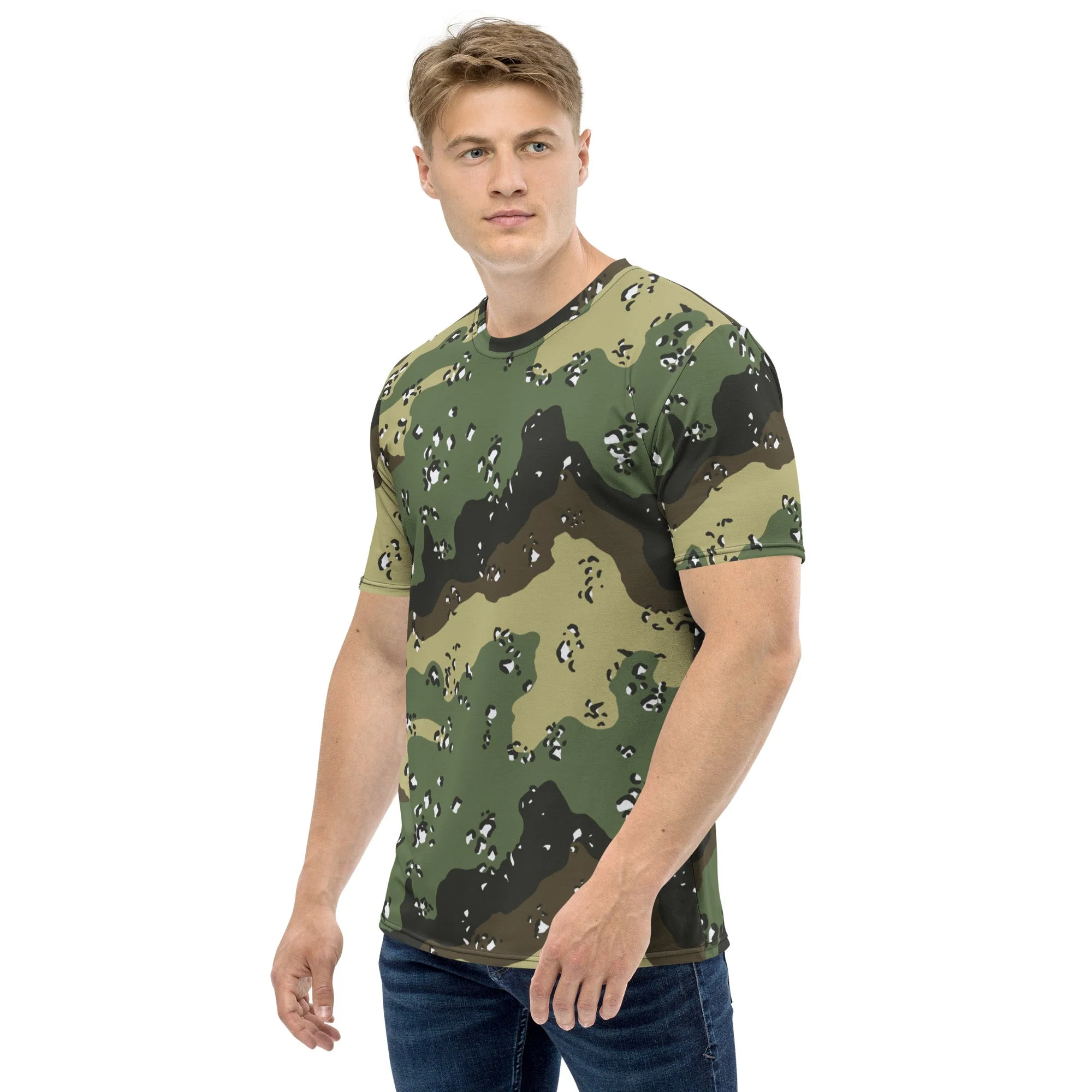 Saudi Arabian Chocolate Chip Marsh CAMO Mens T-Shirt - Image 4