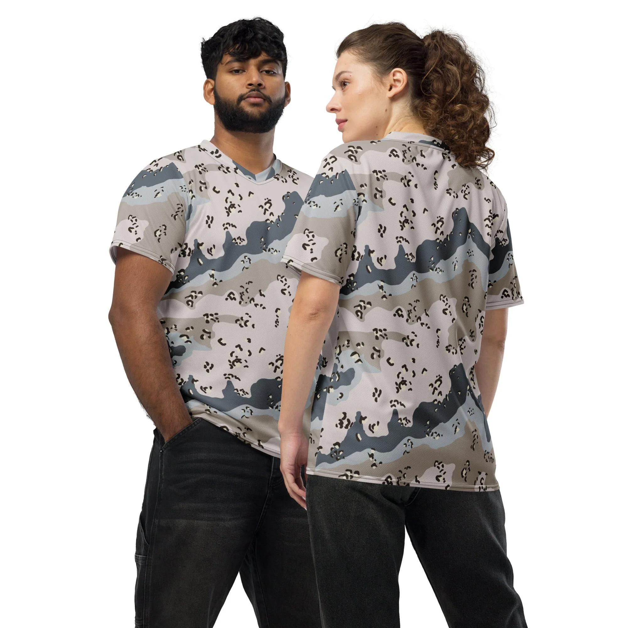 Saudi Arabian Chocolate Chip Desert Border Guard CAMO Unisex Sports Jersey