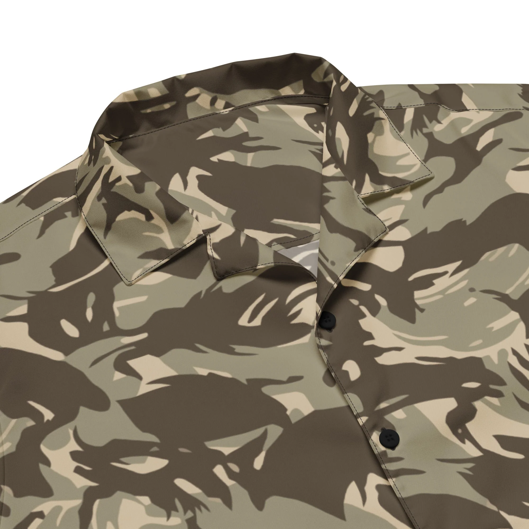 Saudi Arabian DPM Desert CAMO Unisex Short-Sleeve Button Shirt - Image 2