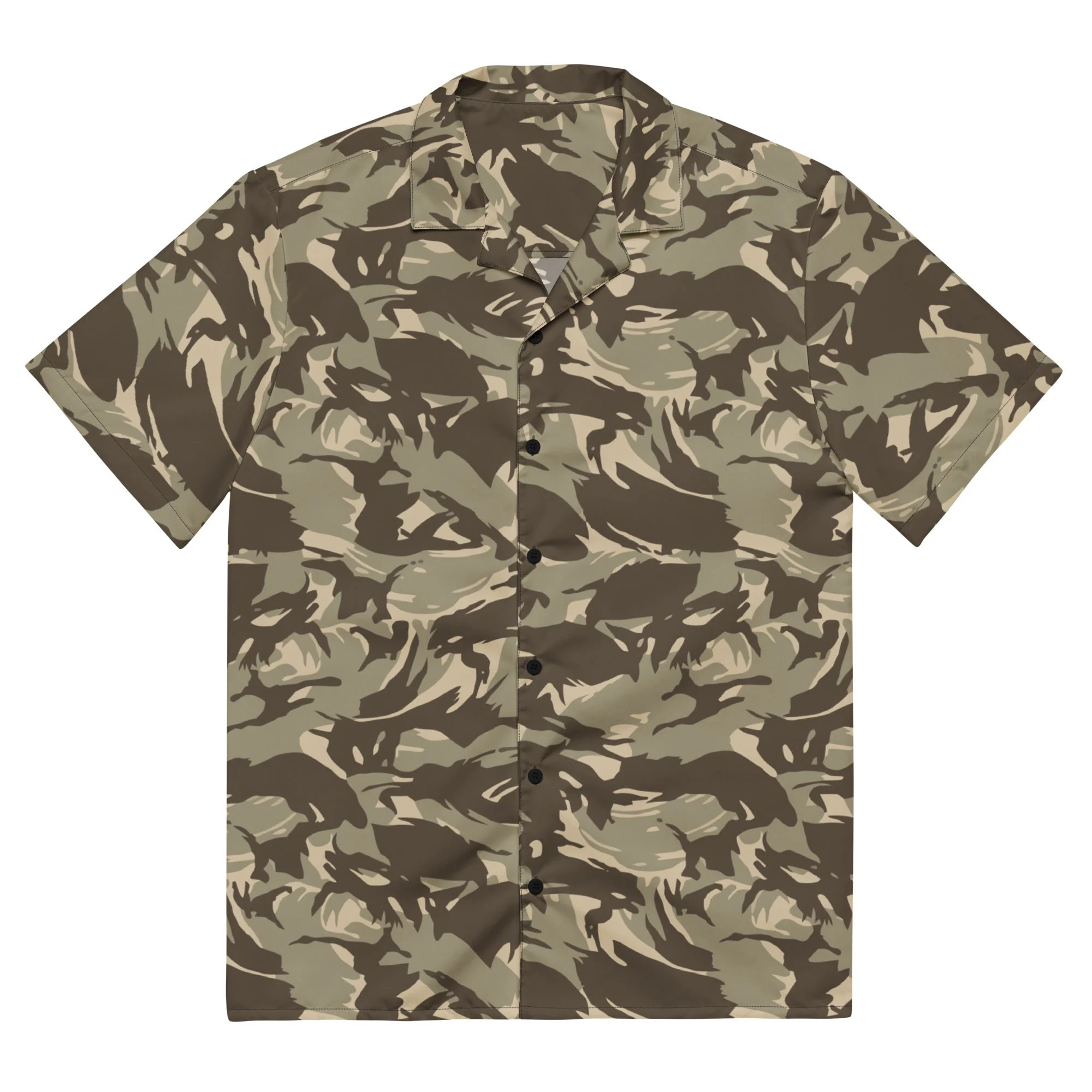 Saudi Arabian DPM Desert CAMO Unisex Short-Sleeve Button Shirt - Image 3