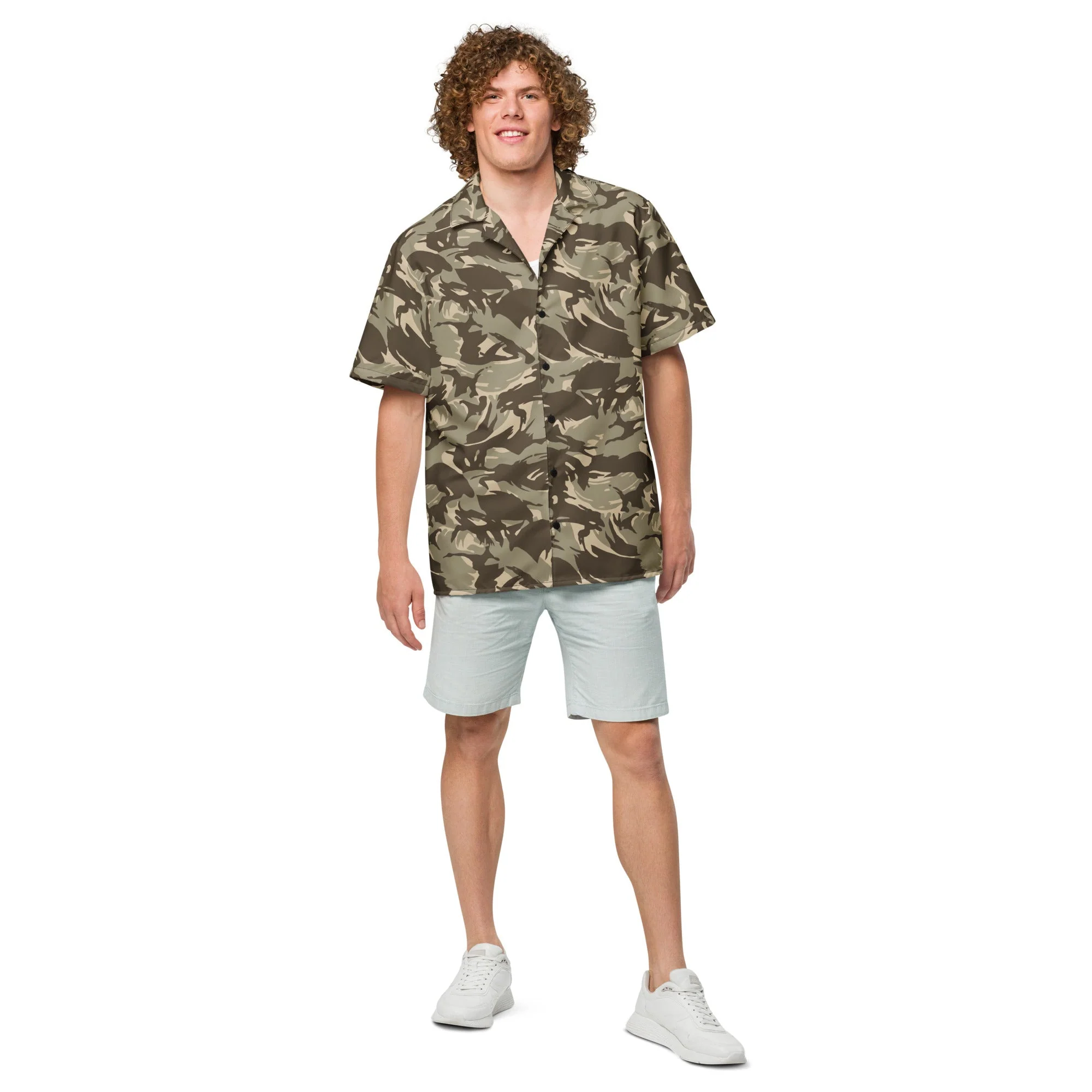 Saudi Arabian DPM Desert CAMO Unisex Short-Sleeve Button Shirt - Image 4