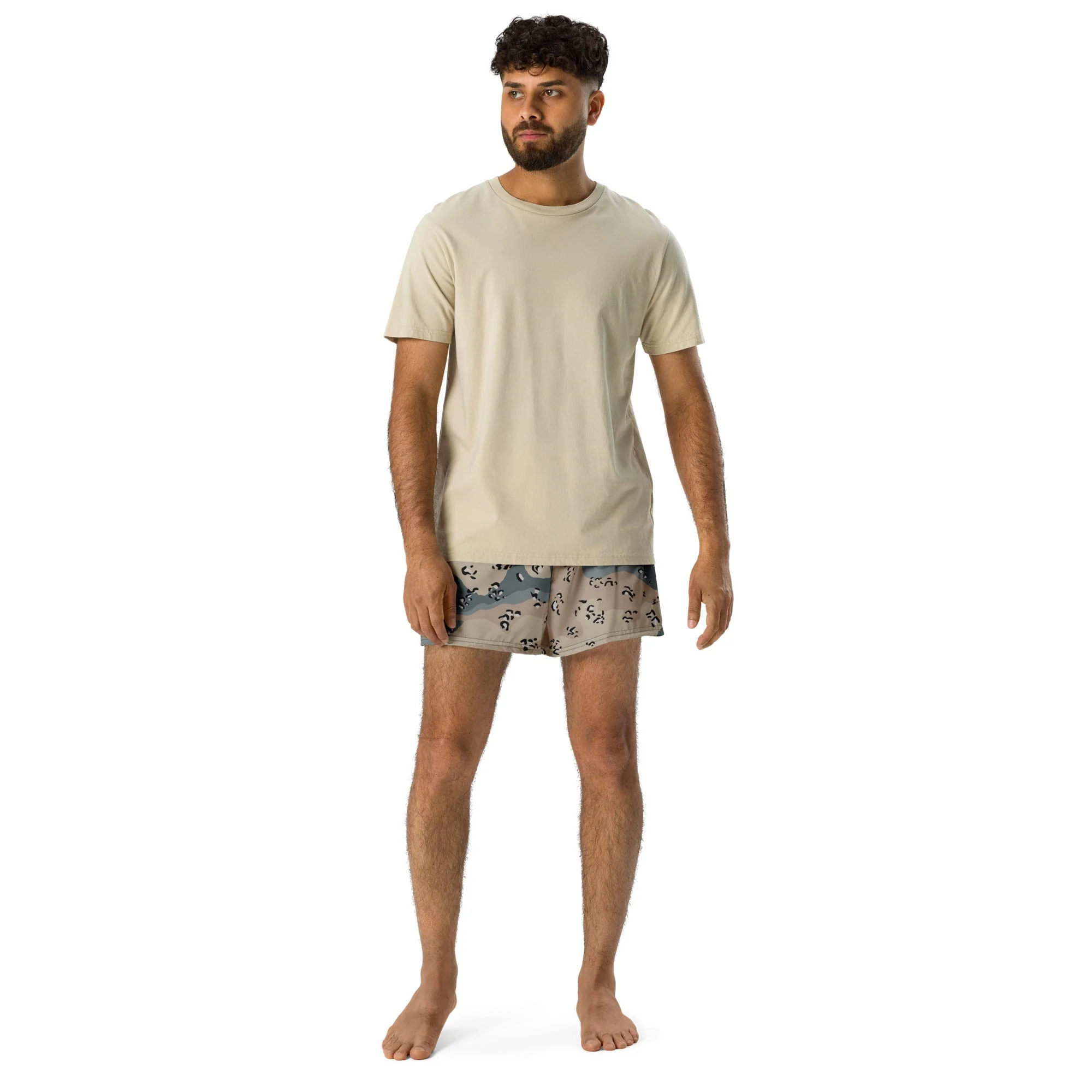 Saudi Arabian Chocolate Chip Marines Desert CAMO Unisex Athletic Shorts - Image 5