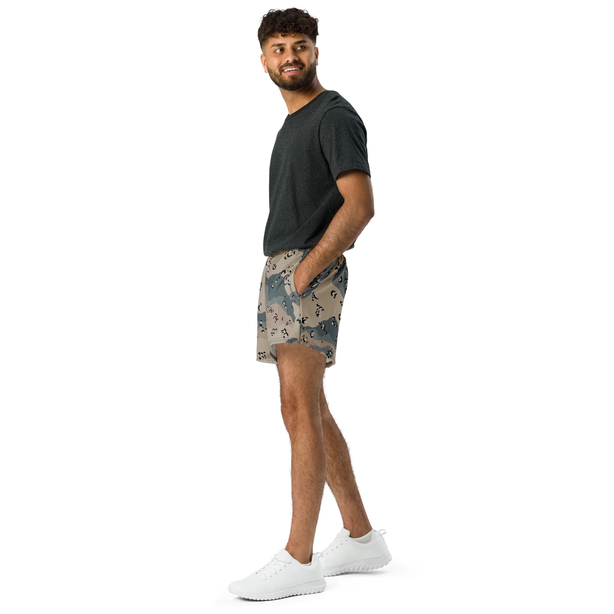 Saudi Arabian Chocolate Chip Marines Desert CAMO Unisex Athletic Shorts - Image 6