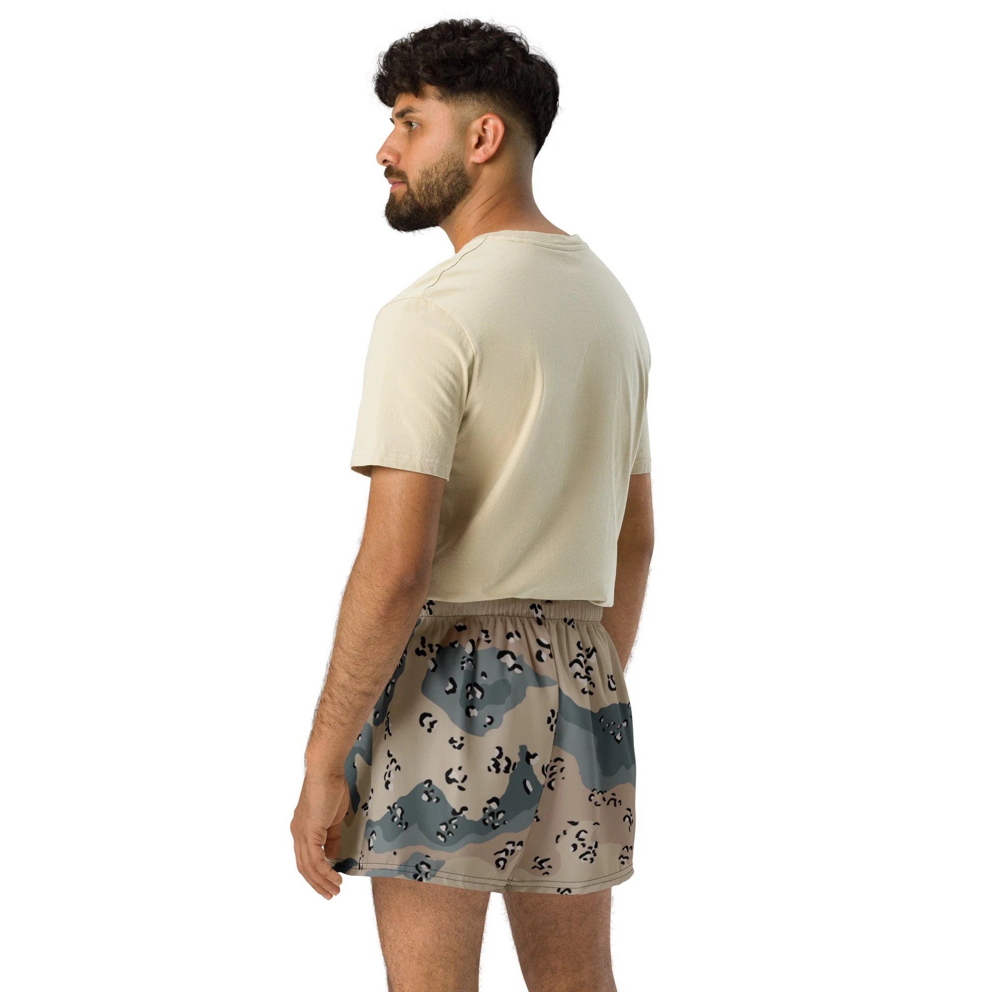 Saudi Arabian Chocolate Chip Marines Desert CAMO Unisex Athletic Shorts - Image 7