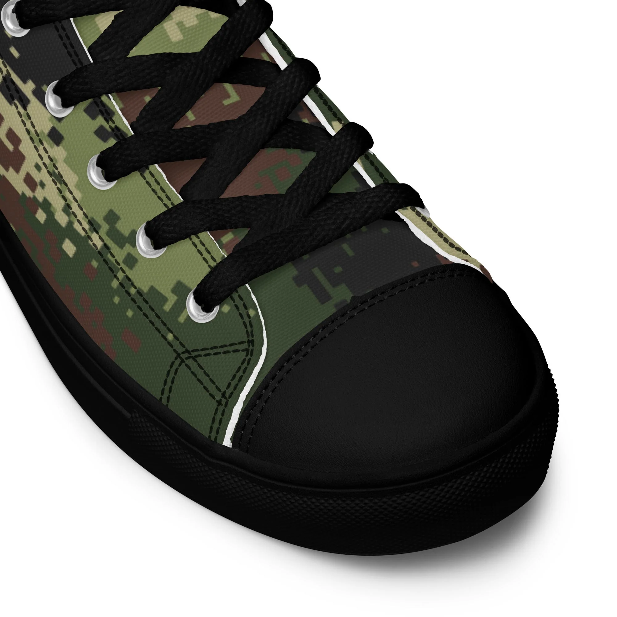Serbian Digital CAMO Mens High-Top Canvas Shoes - Image 5