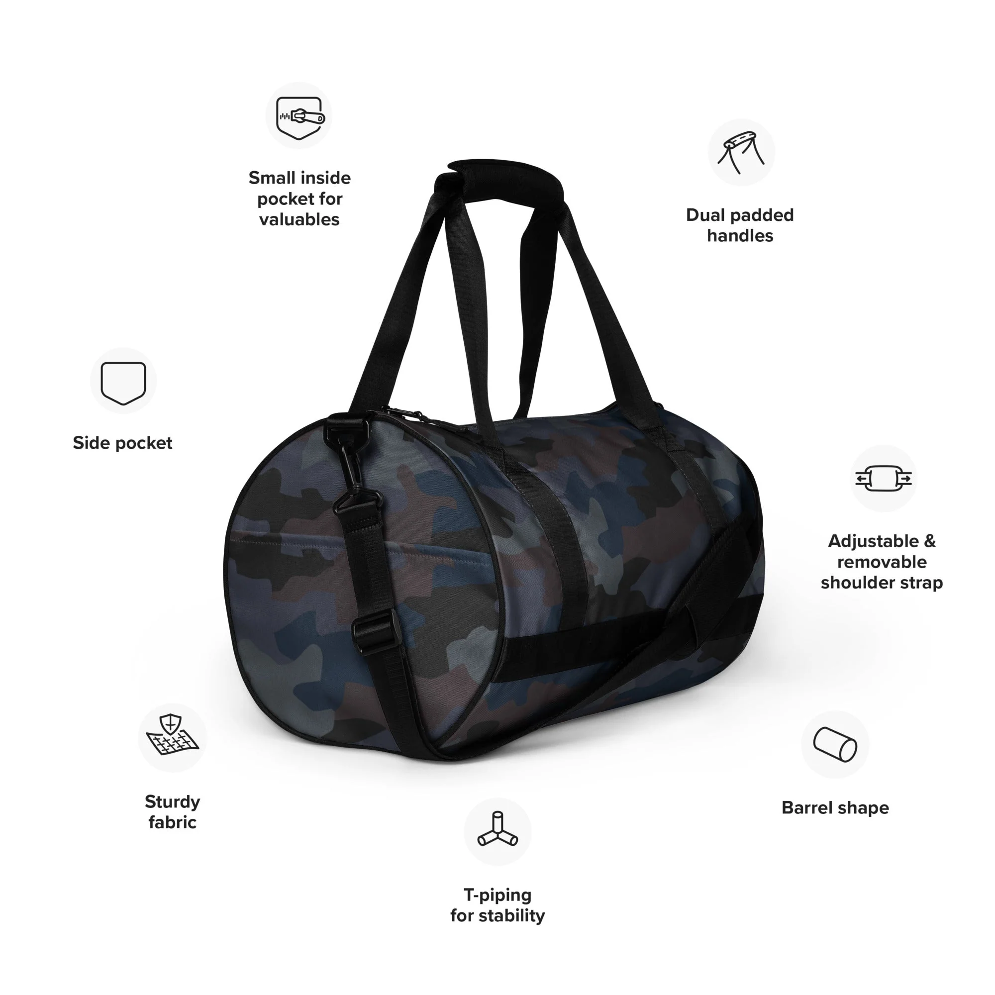 Serbian Oak Leaf Urban CAMO Gym Bag - Image 2