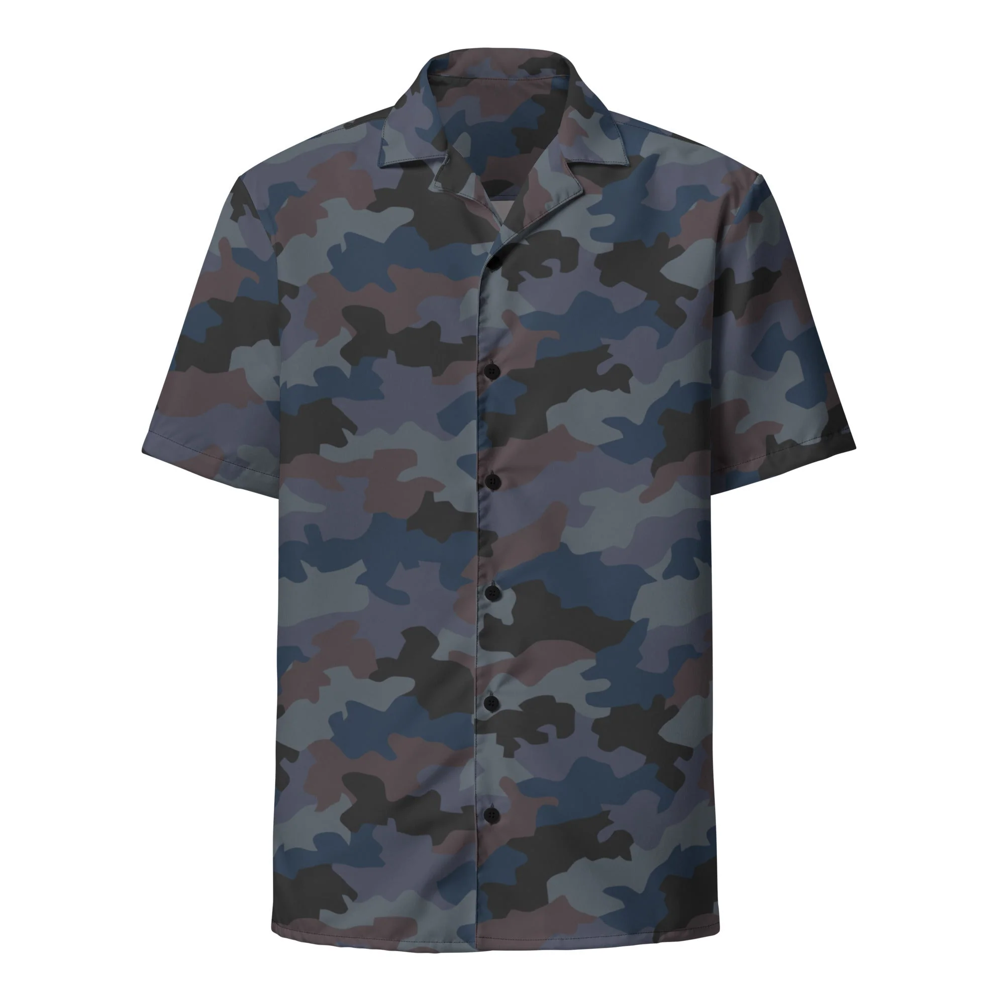 Serbian Oak Leaf Urban CAMO Unisex Short-Sleeve Button Shirt - Image 11