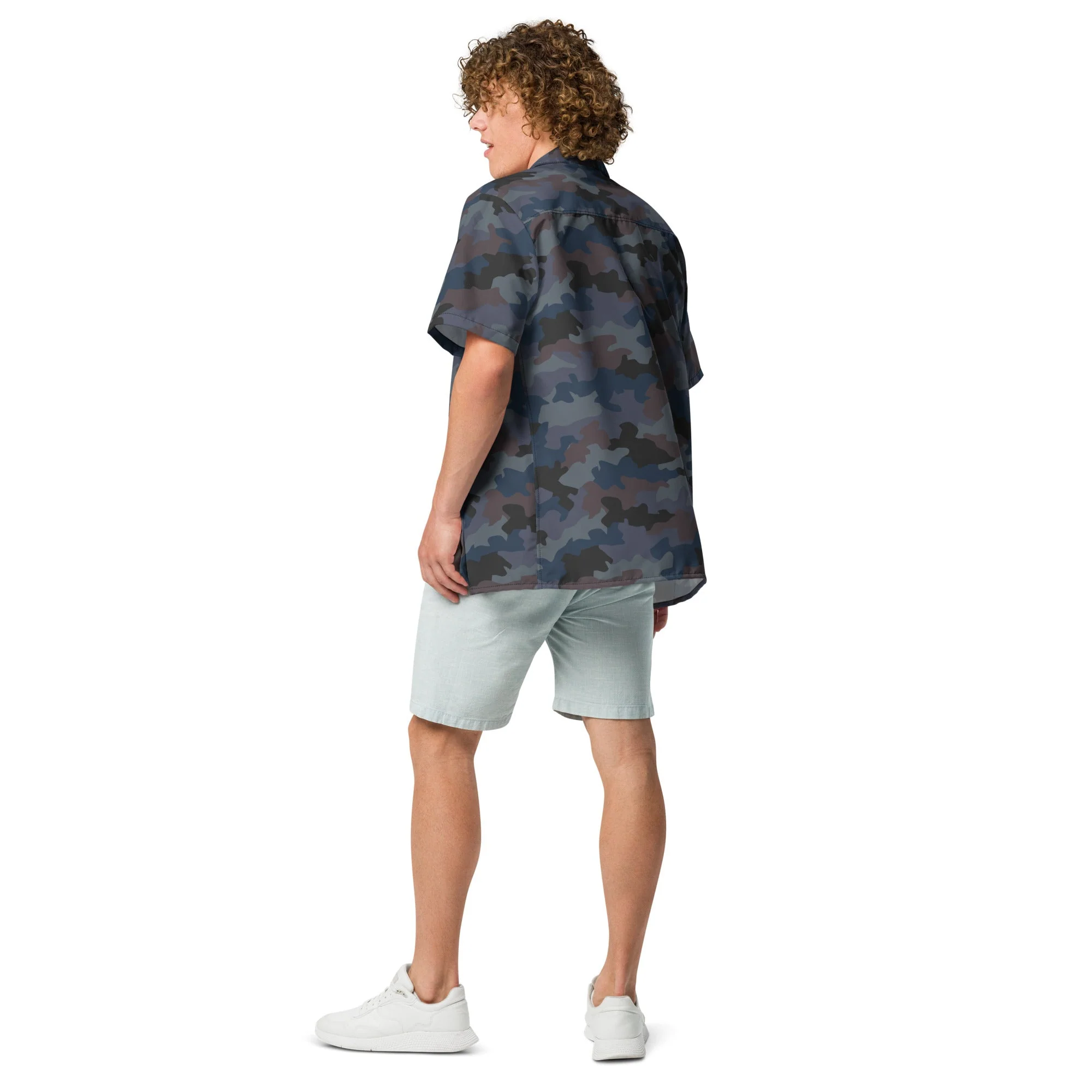 Serbian Oak Leaf Urban CAMO Unisex Short-Sleeve Button Shirt - Image 5
