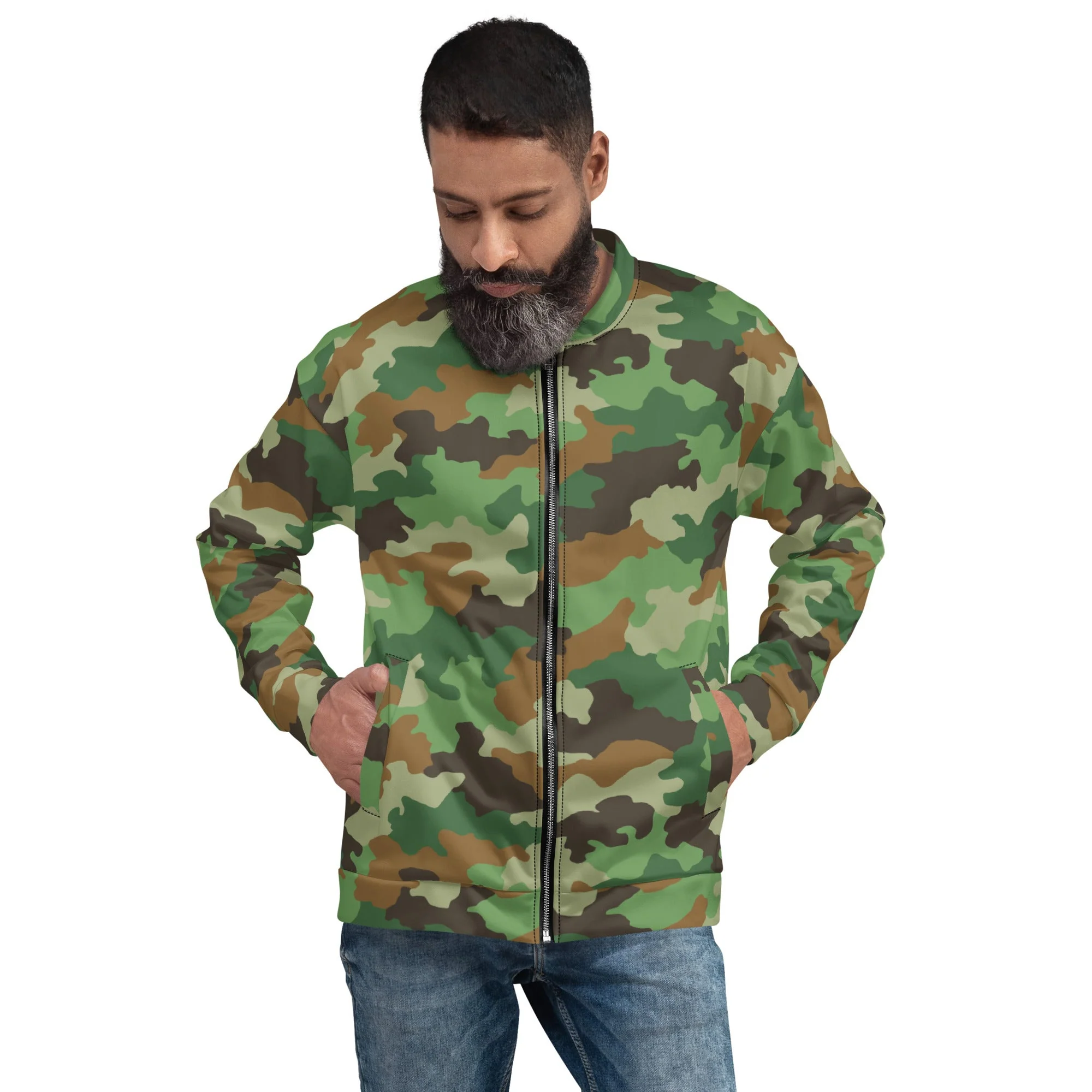 Serbian Oak Leaf Woodland CAMO Unisex Bomber Jacket