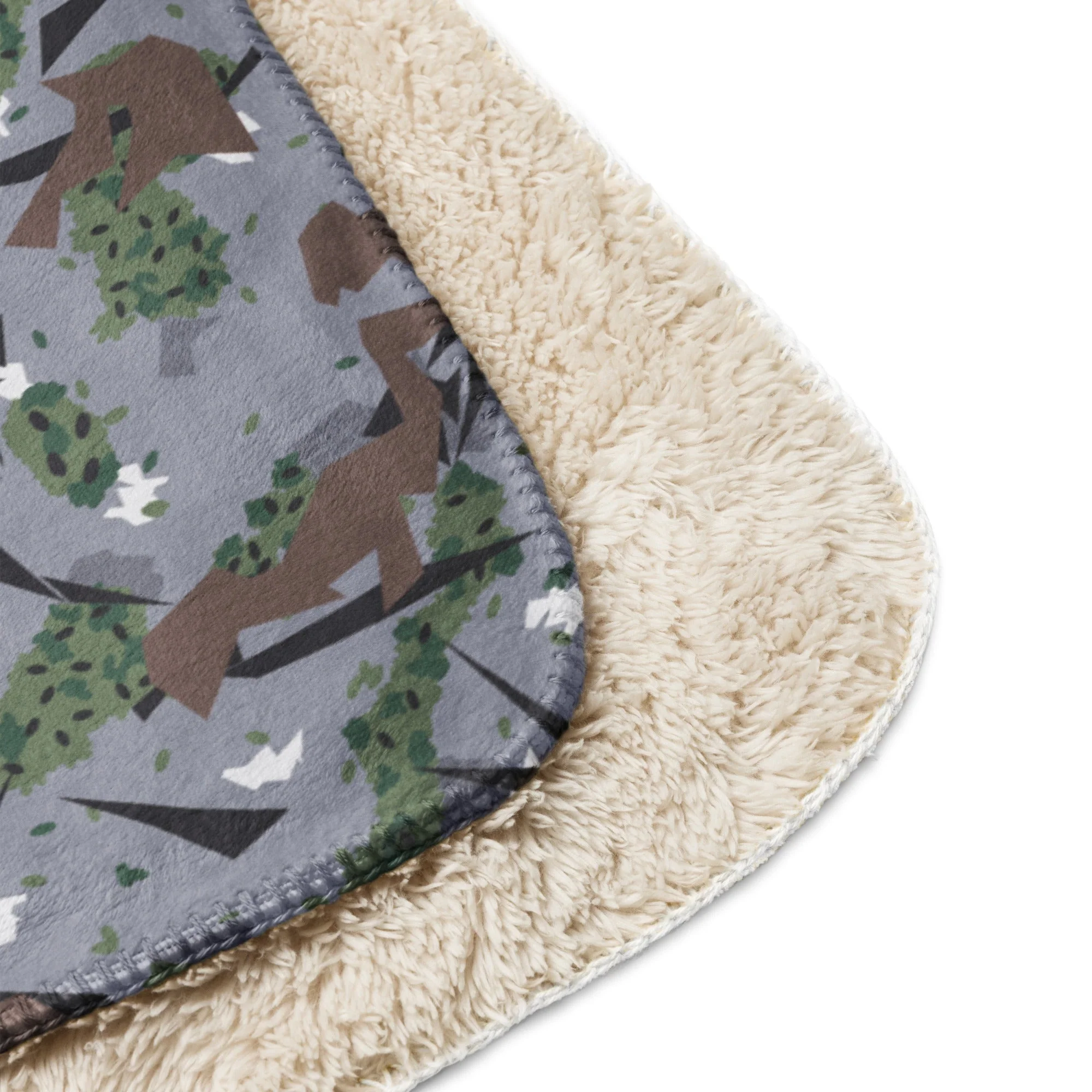 Serbian Montenegro Karst Mountain CAMO Sherpa Blanket - Image 10