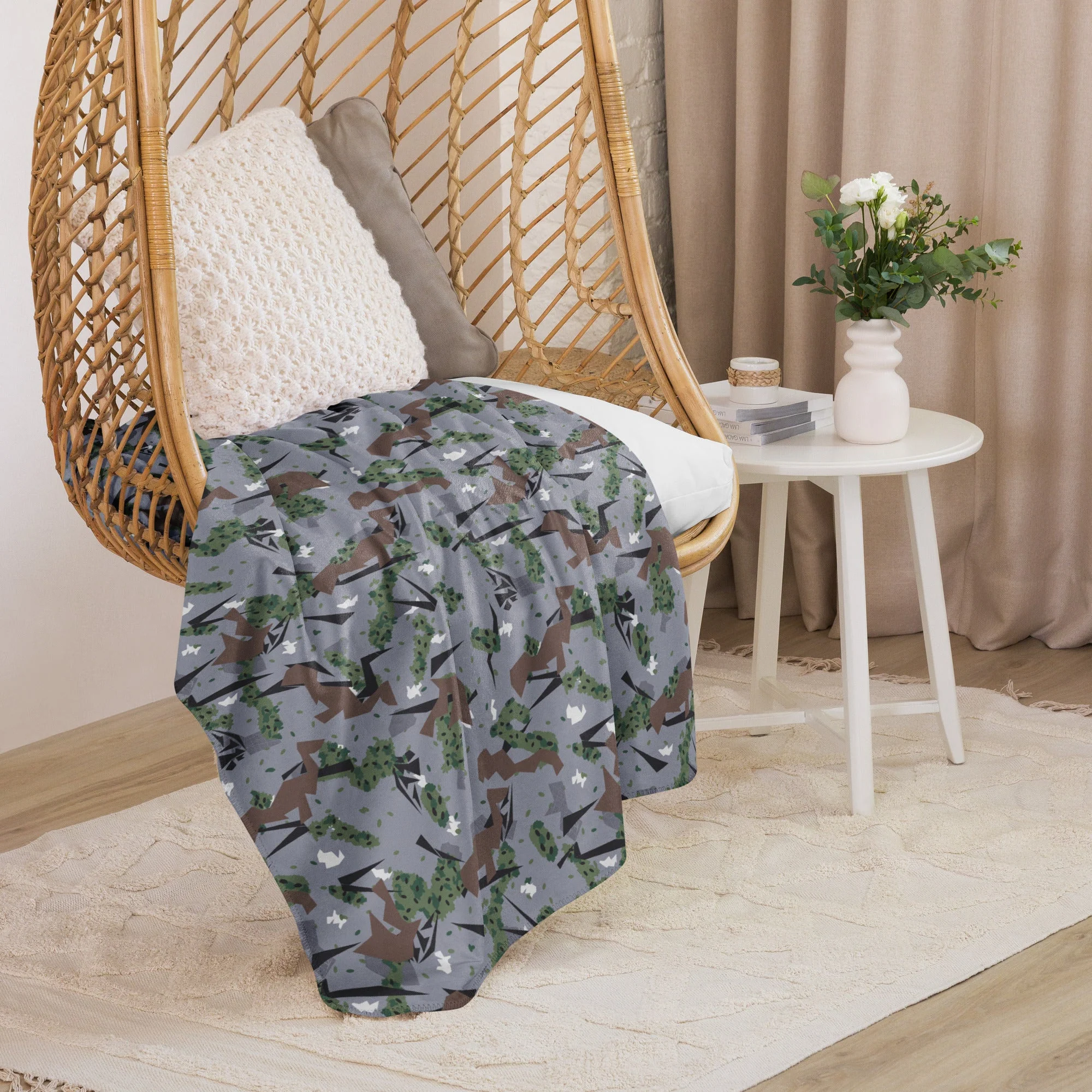 Serbian Montenegro Karst Mountain CAMO Sherpa Blanket - Image 8