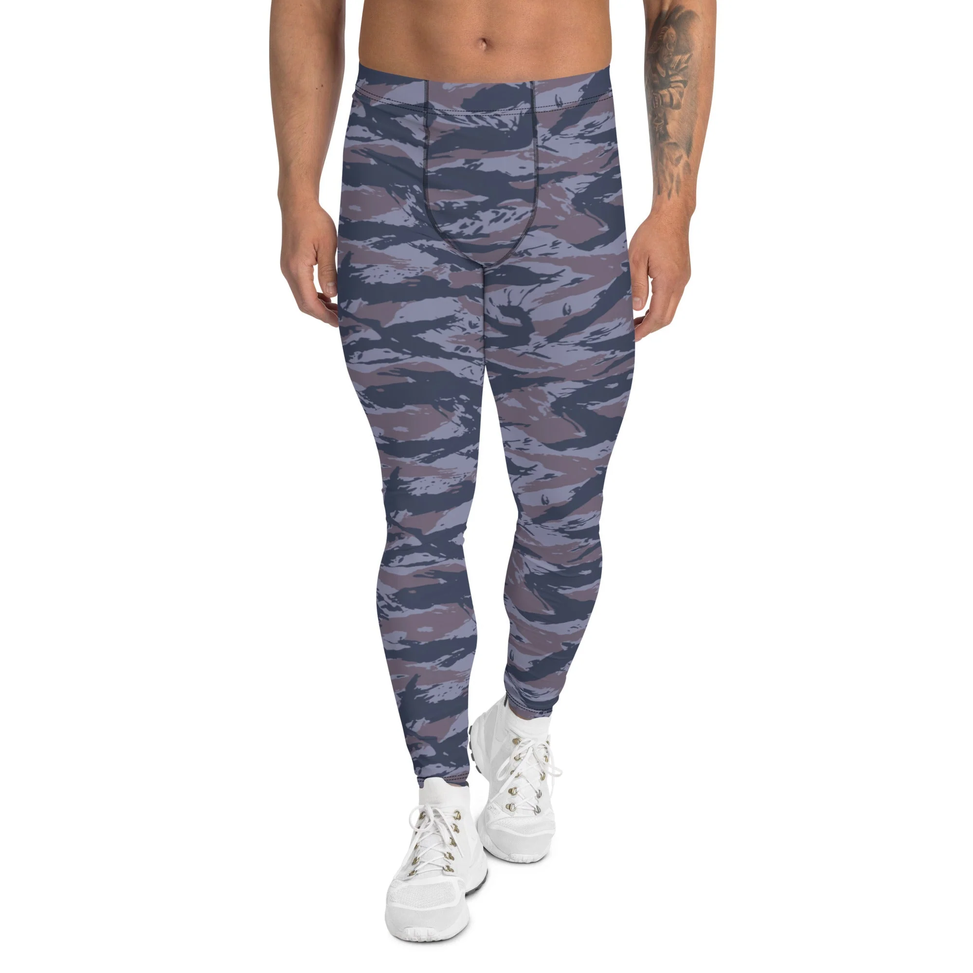 Serbian Tiger Stripe Police CAMO Mens Leggings