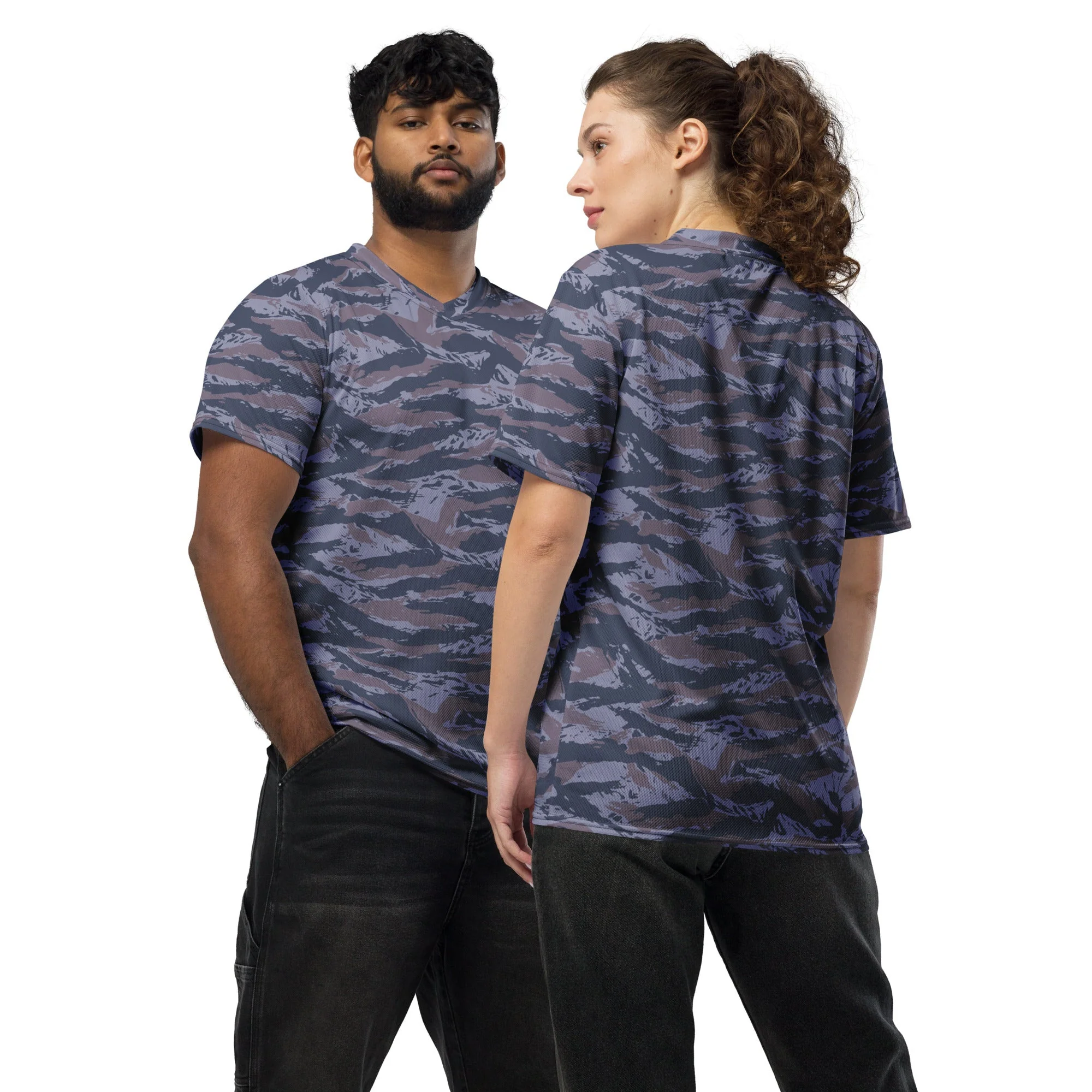 Serbian Tiger Stripe Police CAMO Unisex Sports Jersey