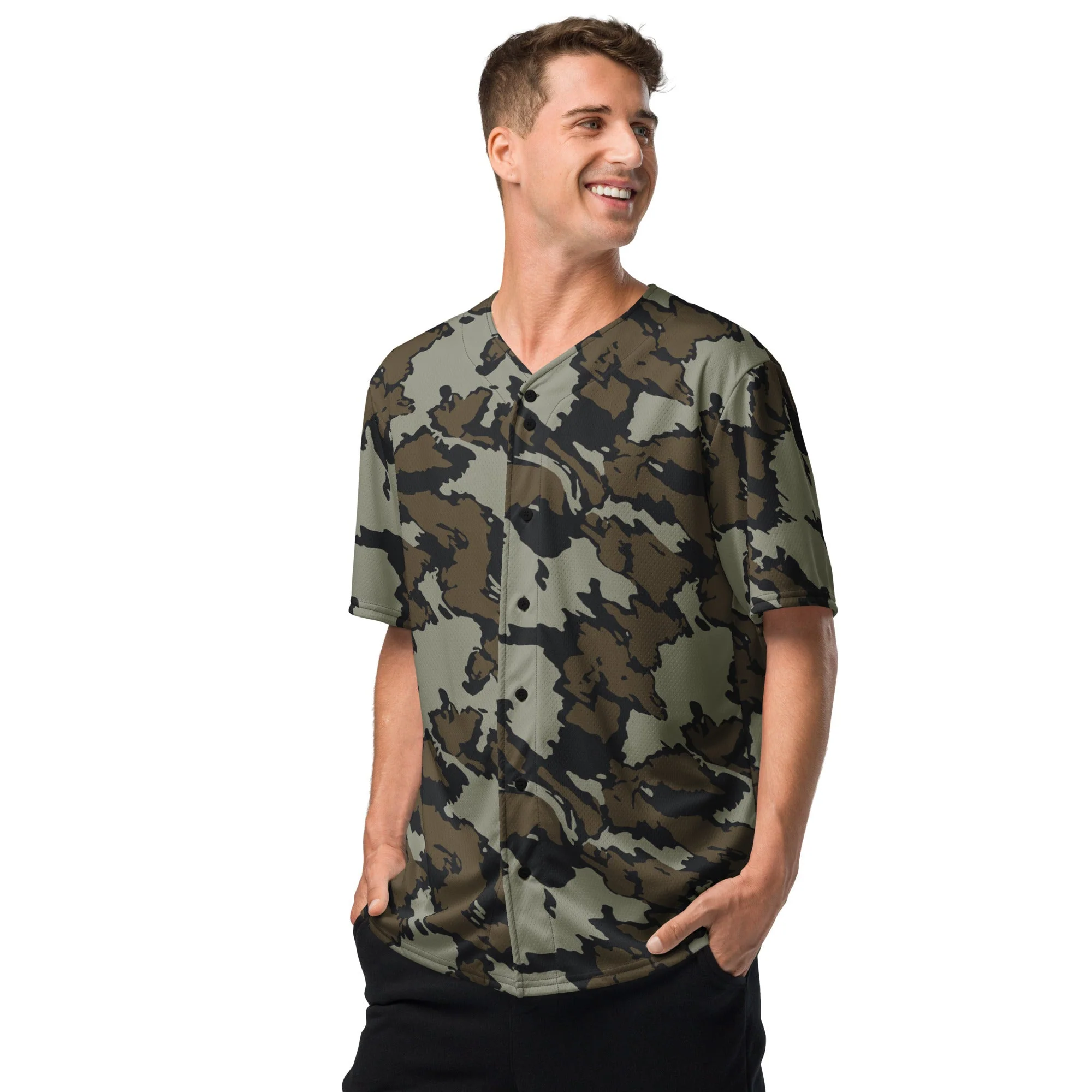 Shadow Timber CAMO Unisex Baseball Jersey - Image 9