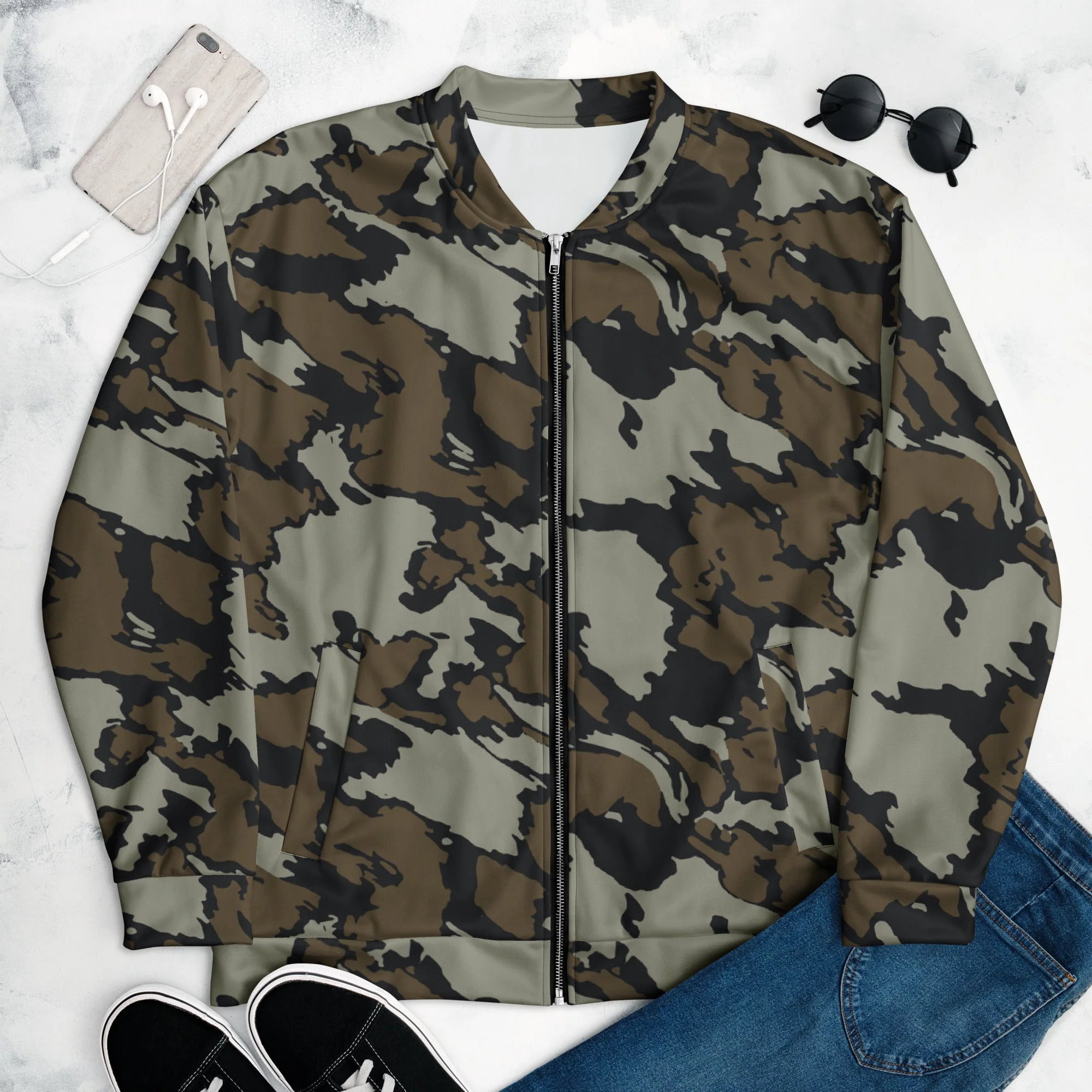 Shadow Timber CAMO Unisex Bomber Jacket - Image 2