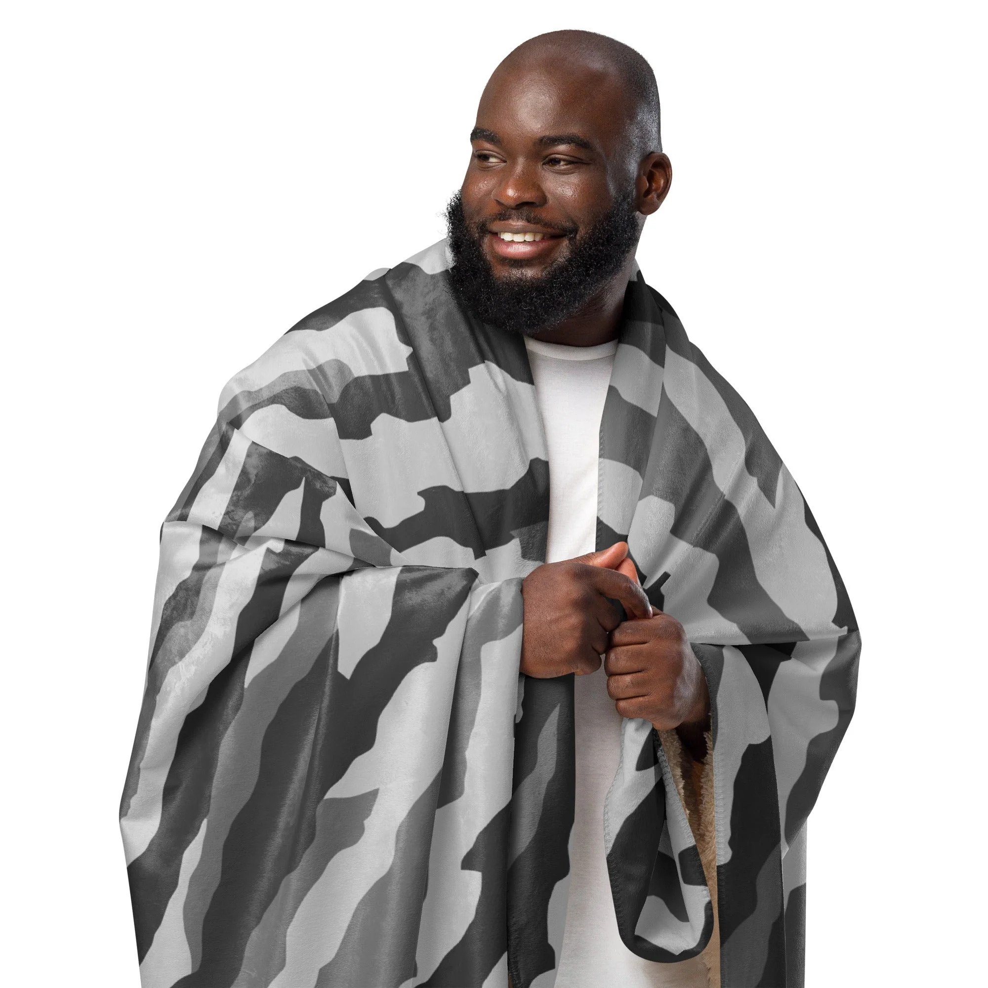 Snake Plissken Urban Movie CAMO Sherpa Blanket - Image 3