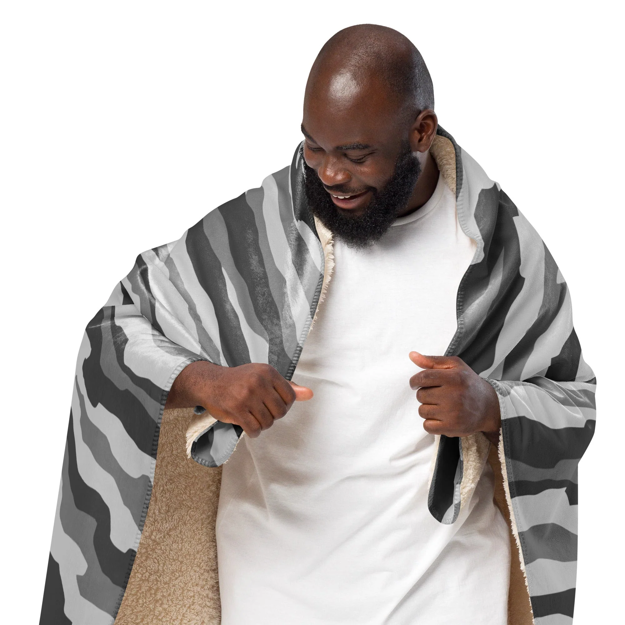 Snake Plissken Urban Movie CAMO Sherpa Blanket - Image 5