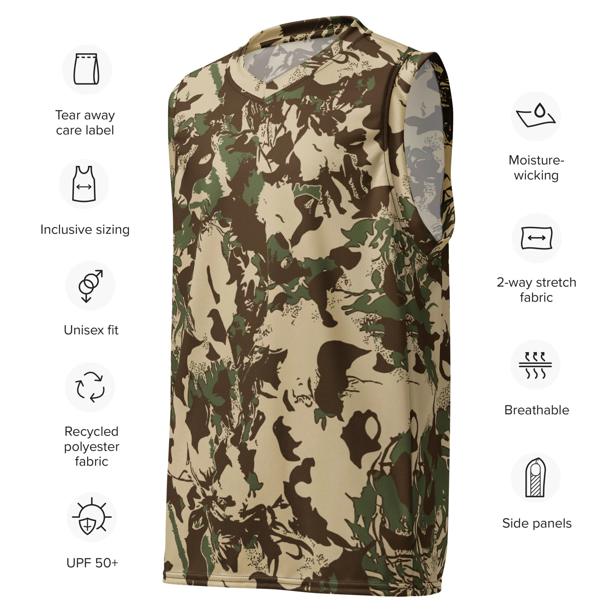 South African KOEVOET Police CAMO Unisex Basketball Jersey - Image 3