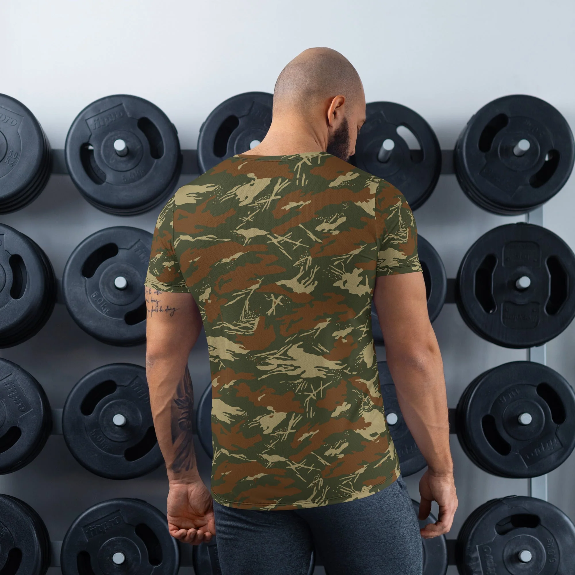 South African SWAPOL Koevoet CAMO Mens Athletic T-Shirt - Image 2