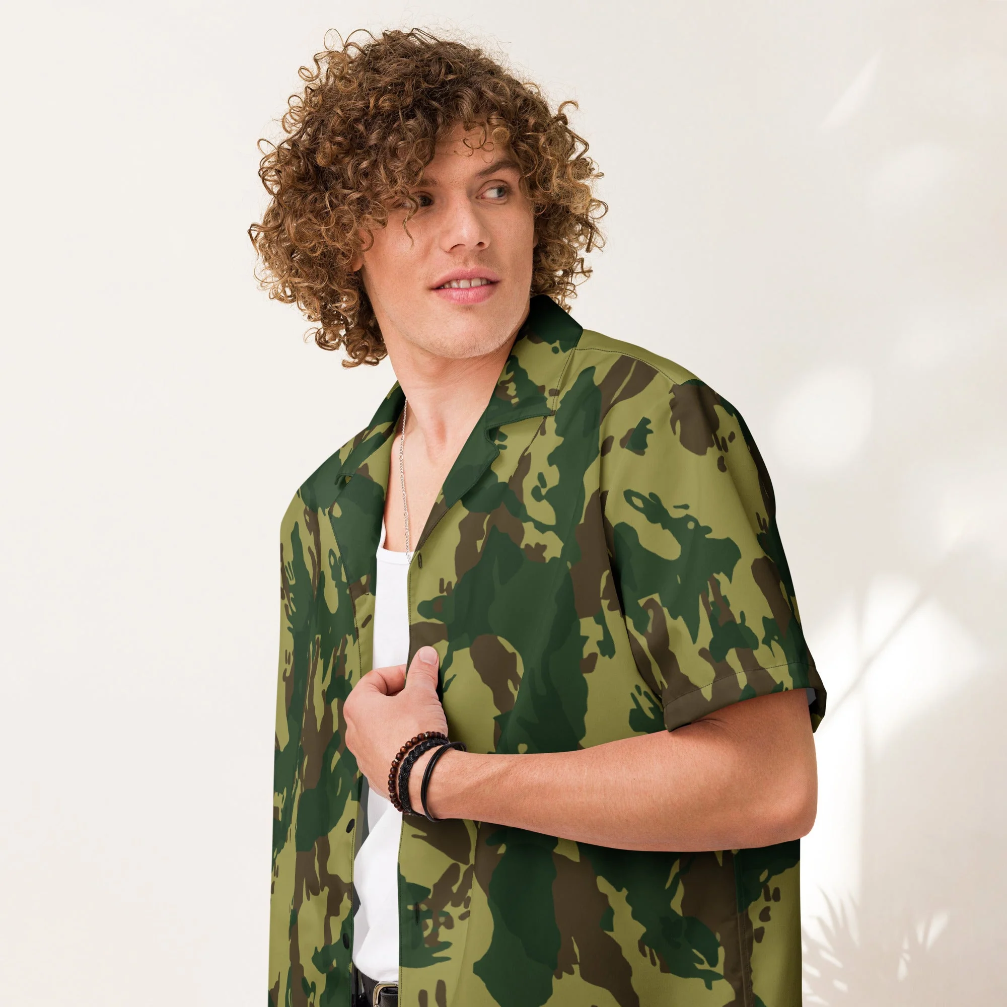 Congo Denison CAMO Unisex Short-Sleeve Button Shirt