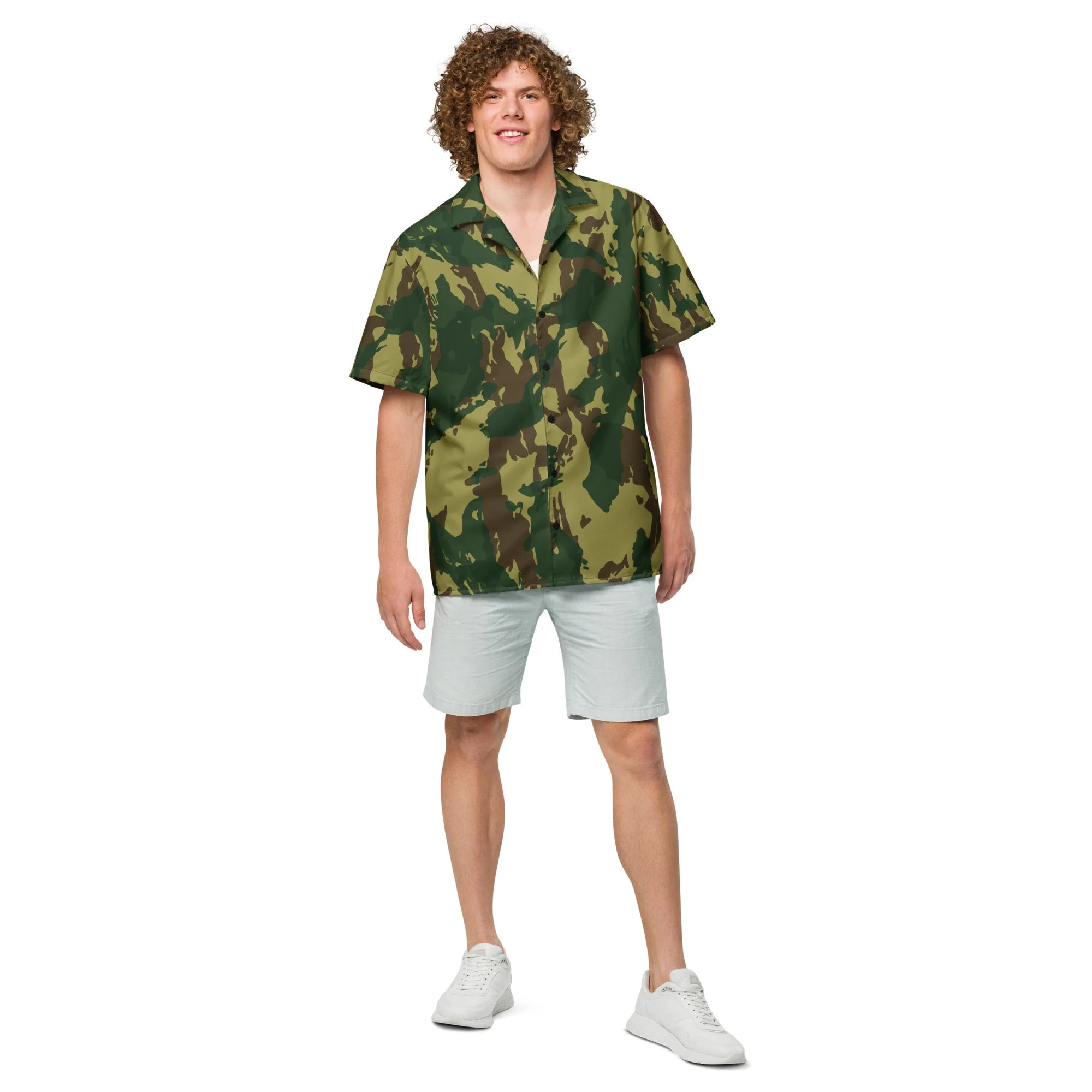 Congo Denison CAMO Unisex Short-Sleeve Button Shirt - Image 3