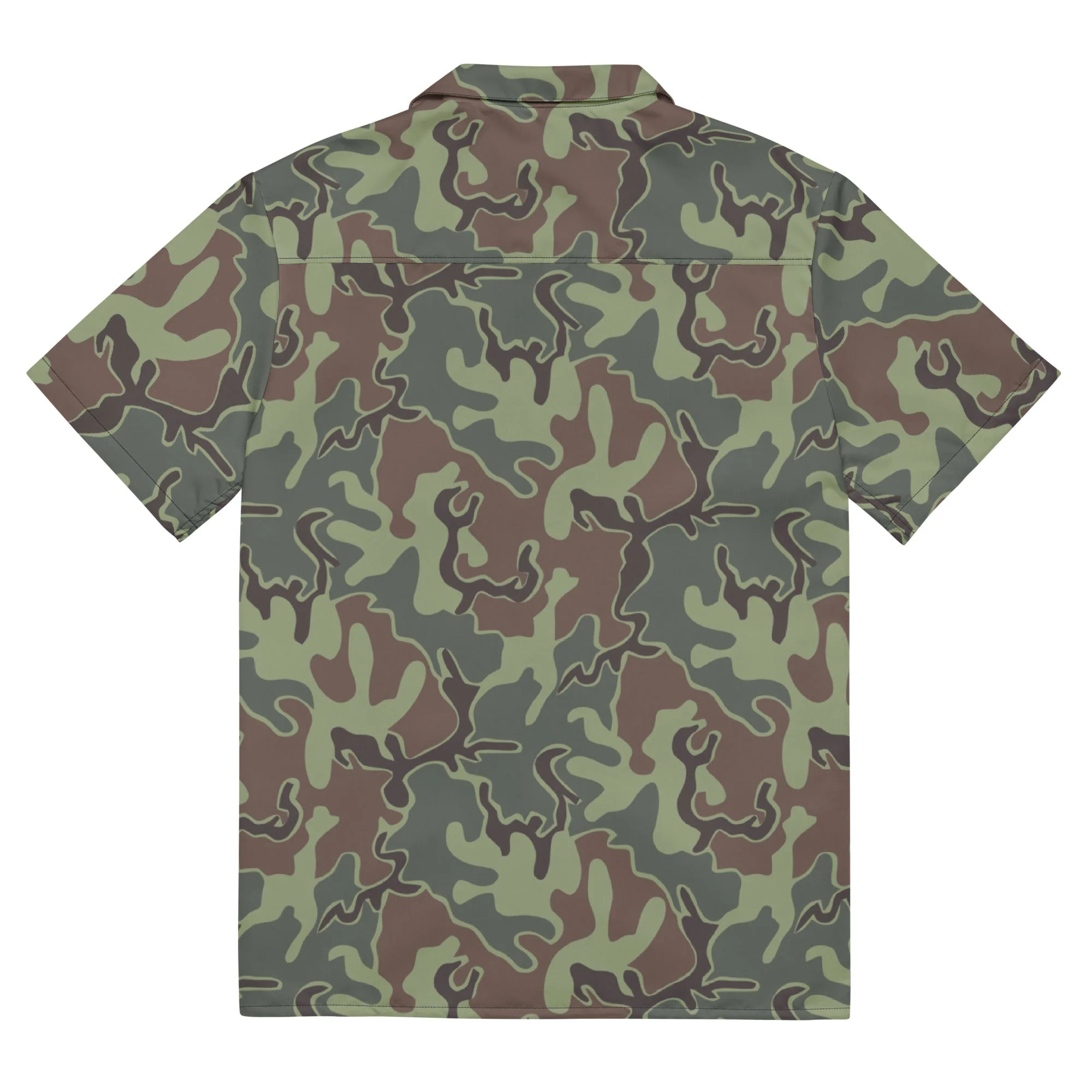 South Korean ROK Puzzle CAMO Unisex Short-Sleeve Button Shirt - Image 5