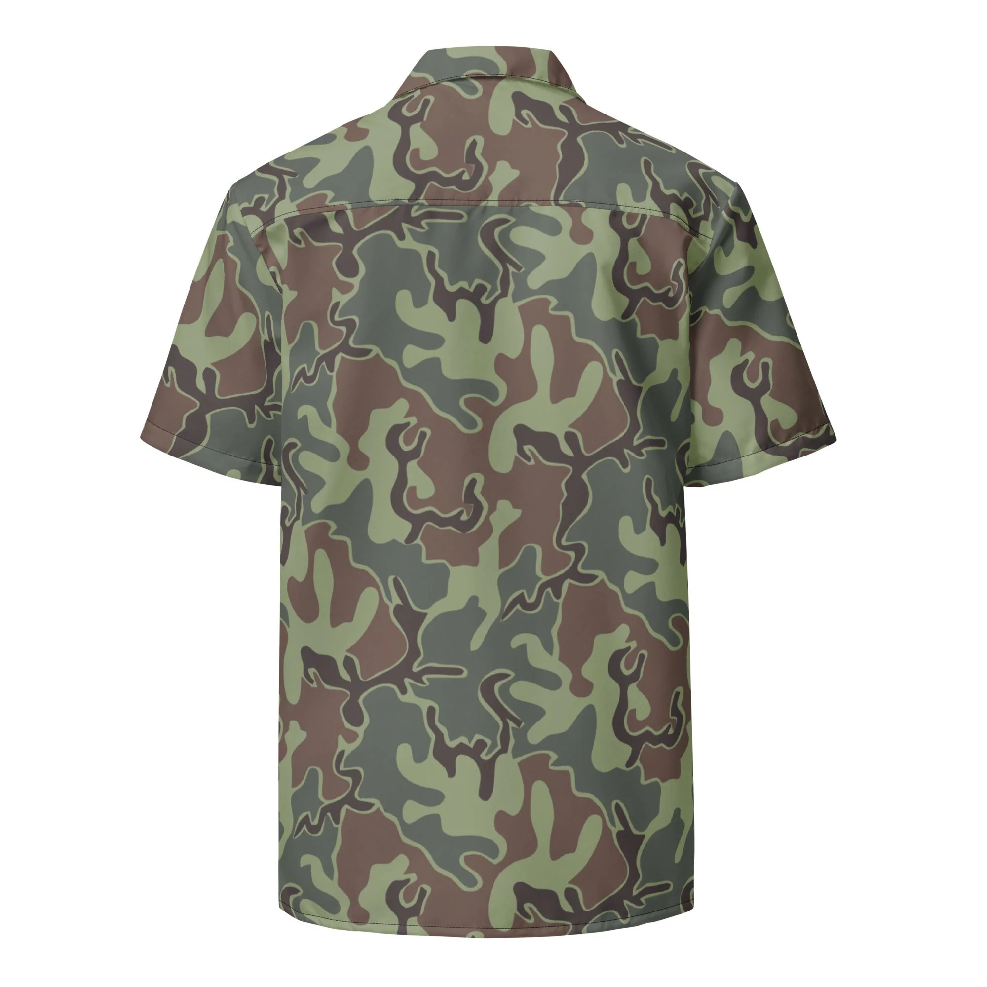 South Korean ROK Puzzle CAMO Unisex Short-Sleeve Button Shirt - Image 8