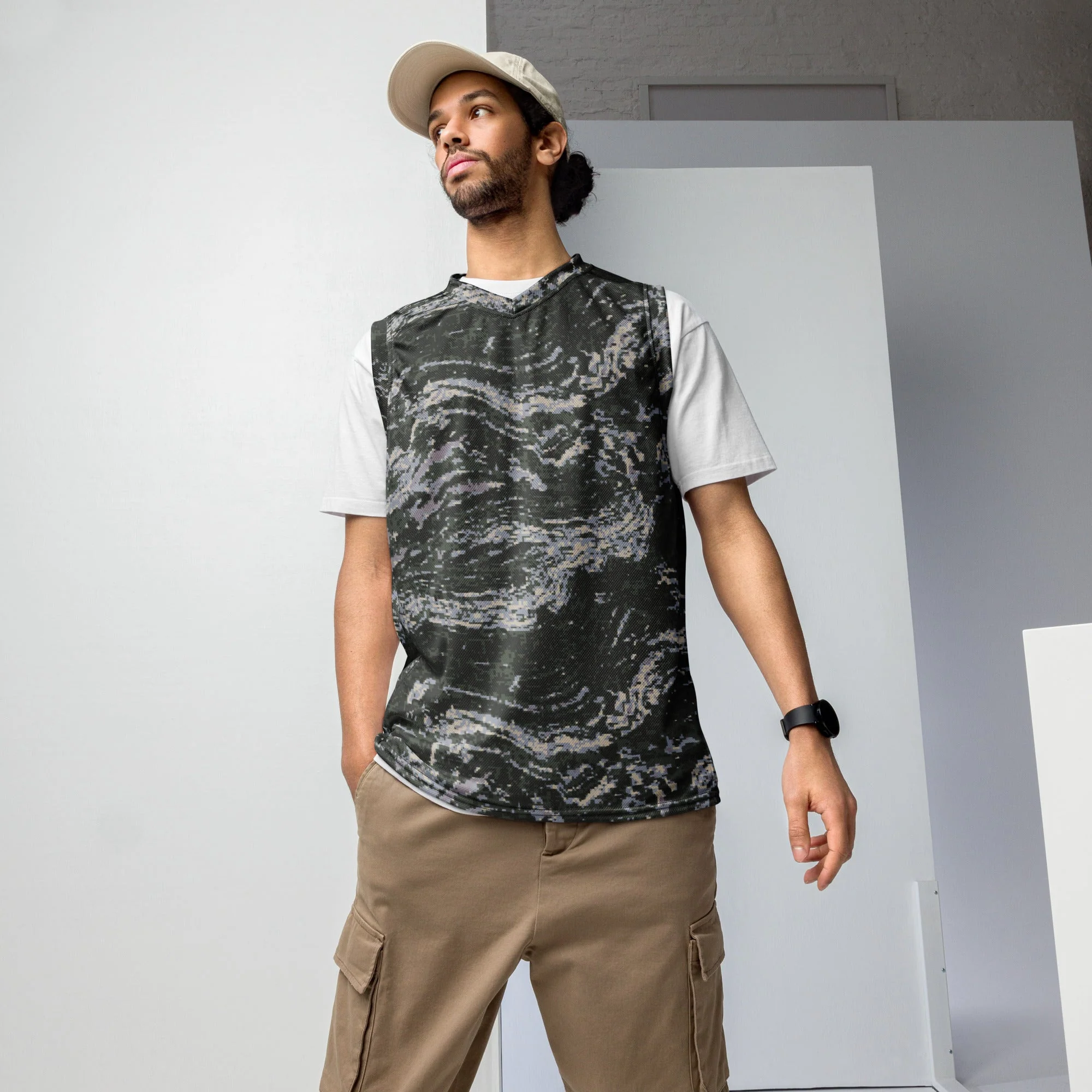 South Korean ROK Digital Tiger Stripe CAMO Unisex Basketball Jersey