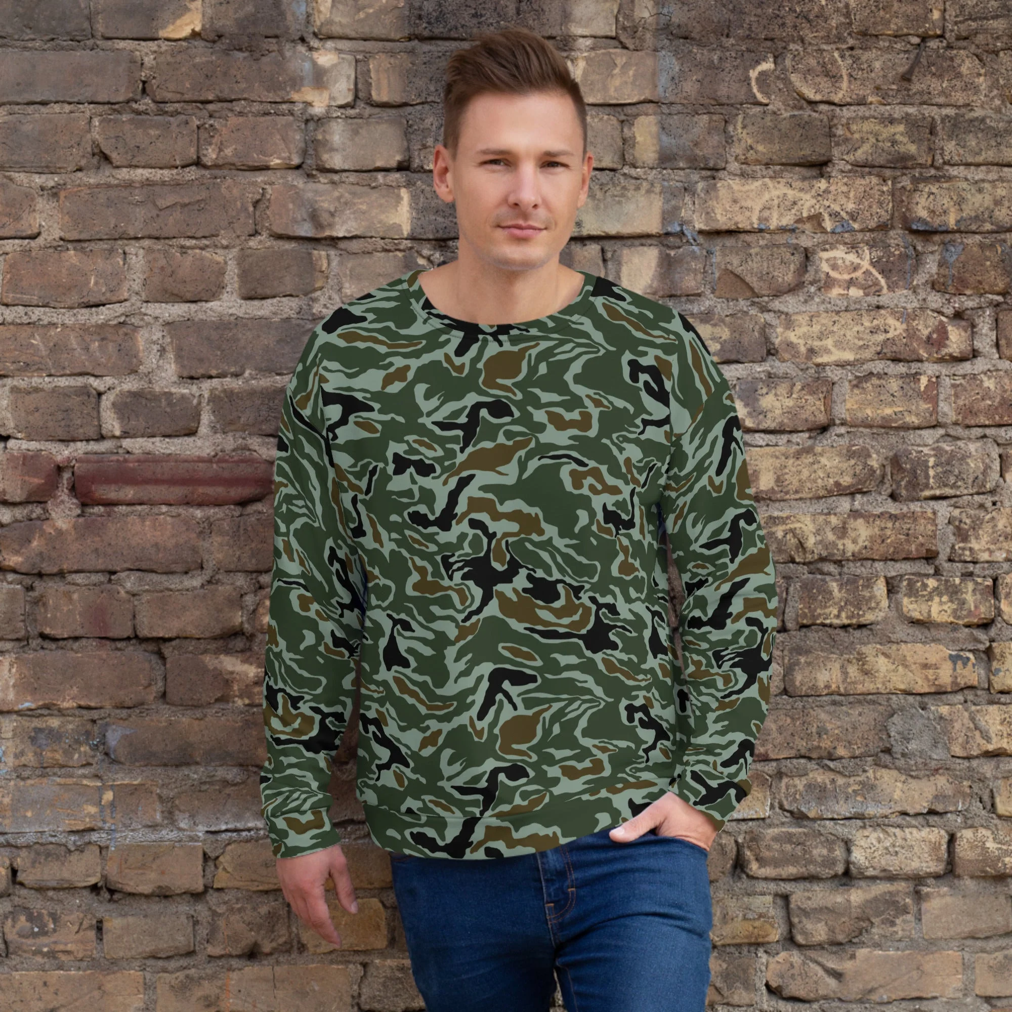 South Korean ROK Noodle Swirl CAMO Unisex Sweatshirt