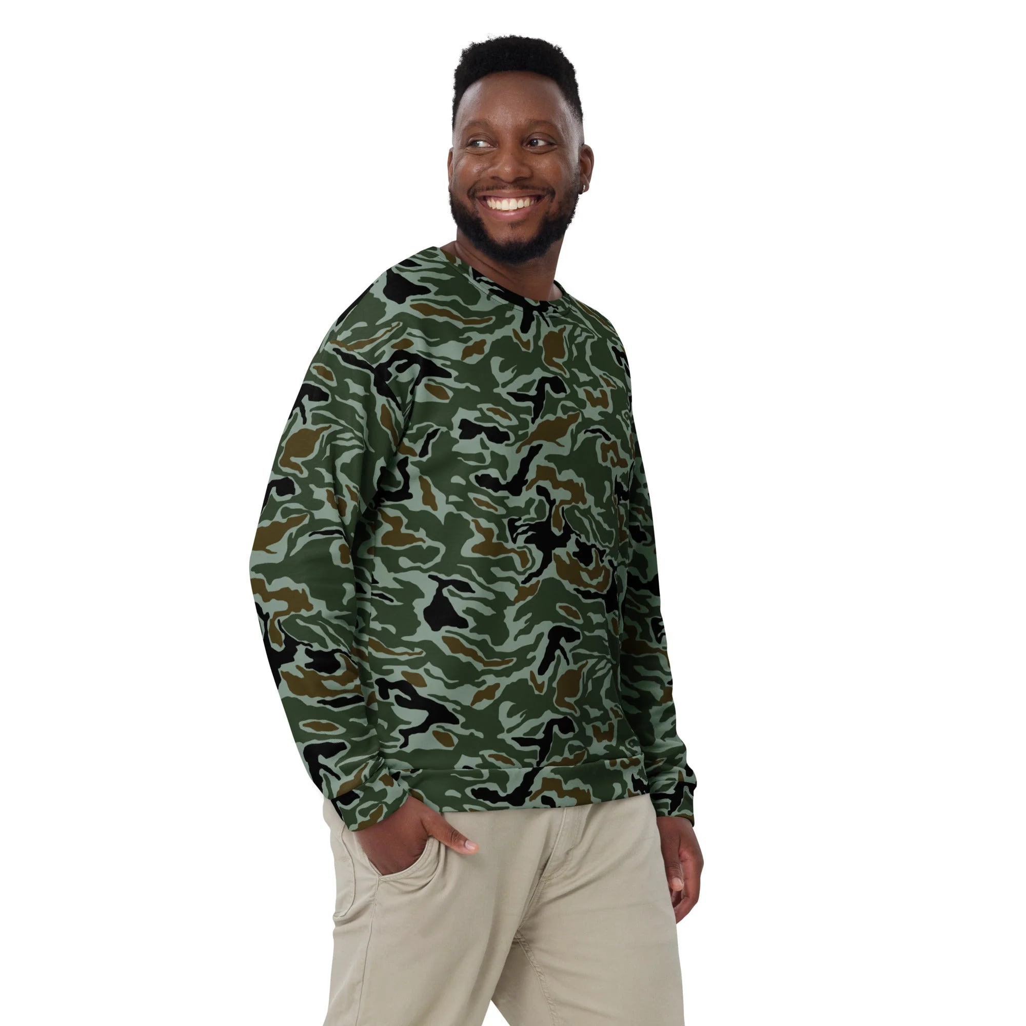 South Korean ROK Noodle Swirl CAMO Unisex Sweatshirt - Image 5